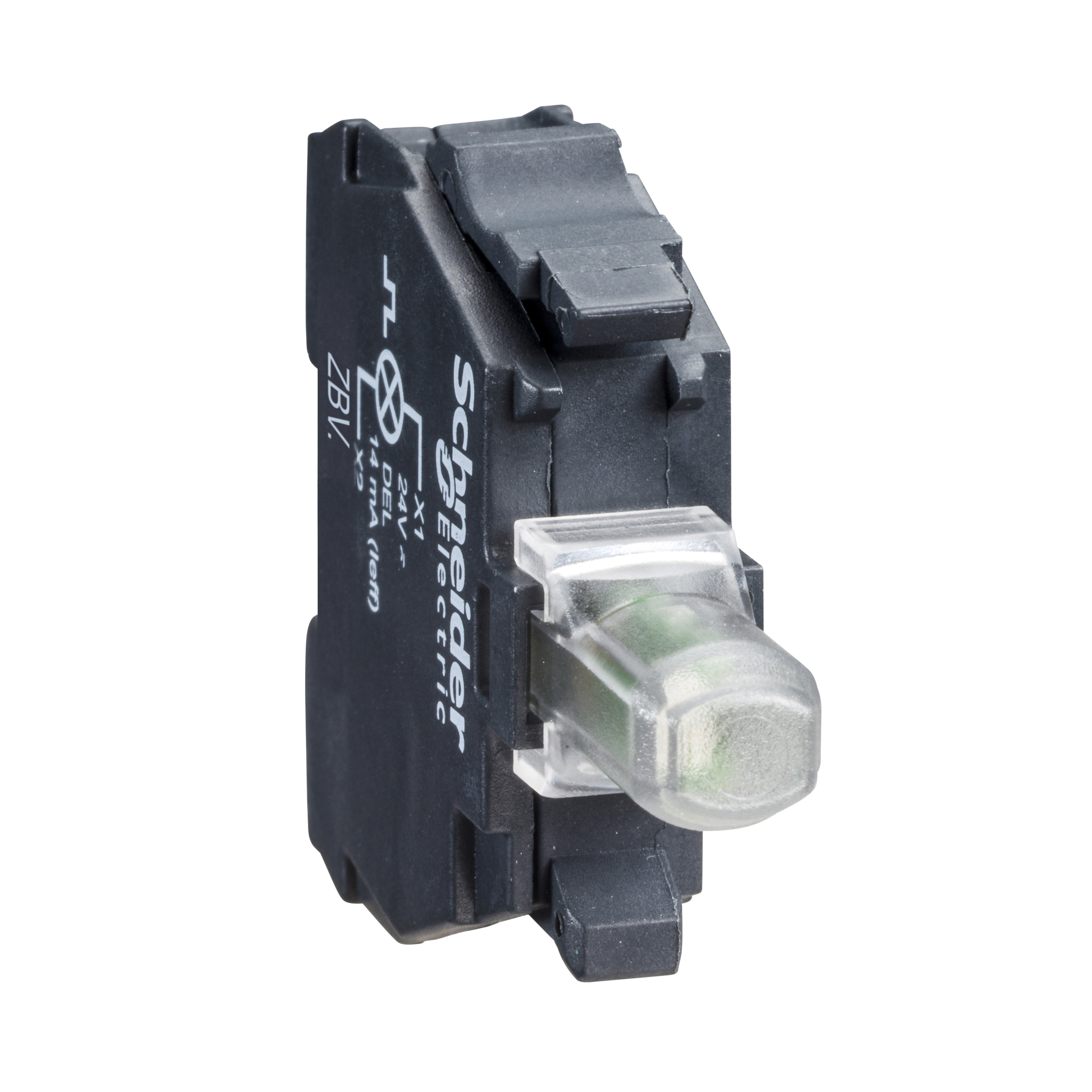 Product image for LIGHT BLOCK FOR HEAD 22MM, HARMONY XB4, ORANGE, INTEGRAL LED, 24V AC DC