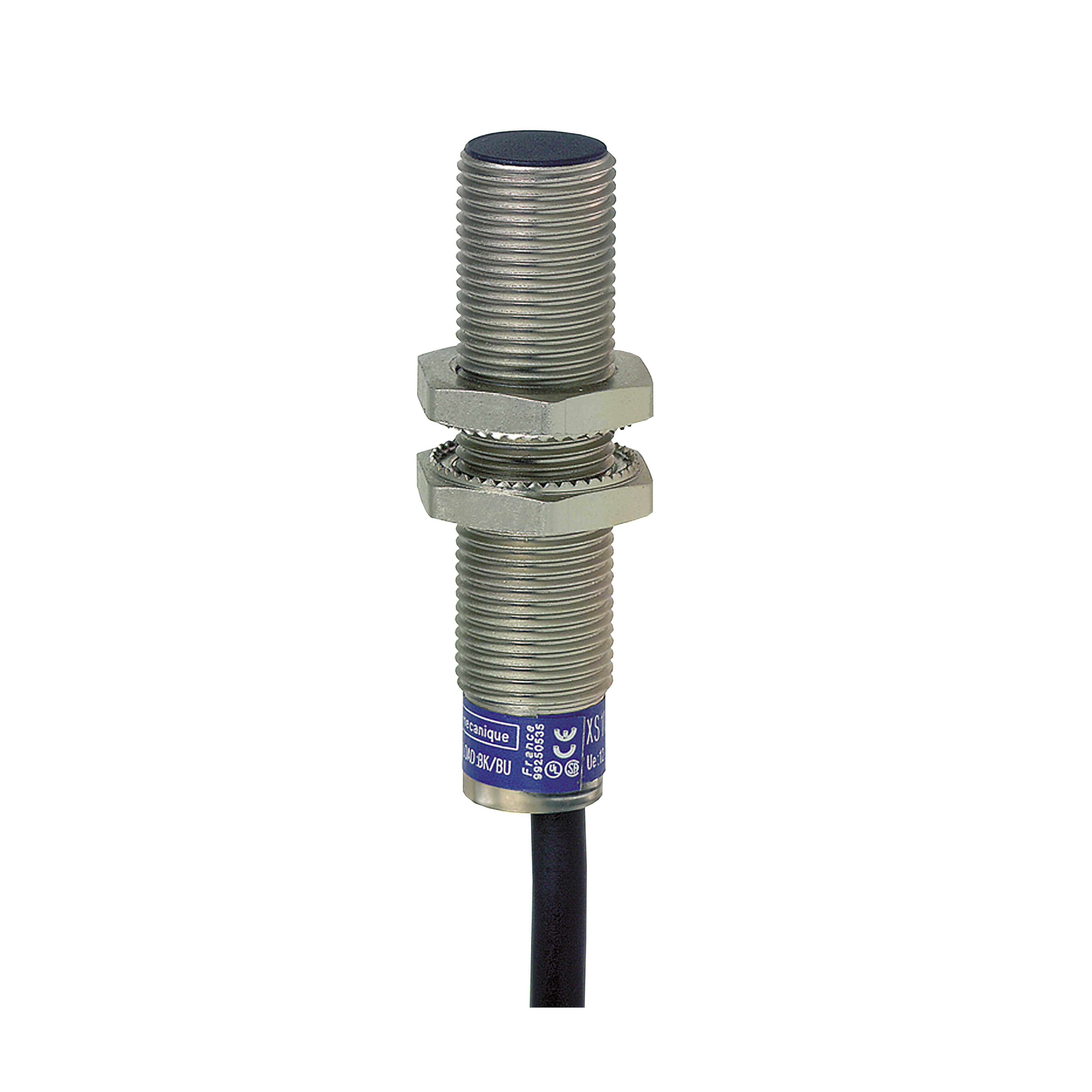 Product image for INDUCTIVE PROXIMITY SENSORS XS, INDUCTIVE SENSOR XS5 M12, L53MM, BRASS, SN2MM, 12...48 VDC, CABLE 2 M