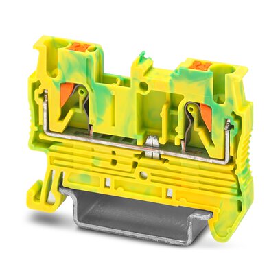 Product image for PHOENIX 3209536 TERMINAL BLOCK 2POLE GREEN- YELLOW GROUND #12G- #26G