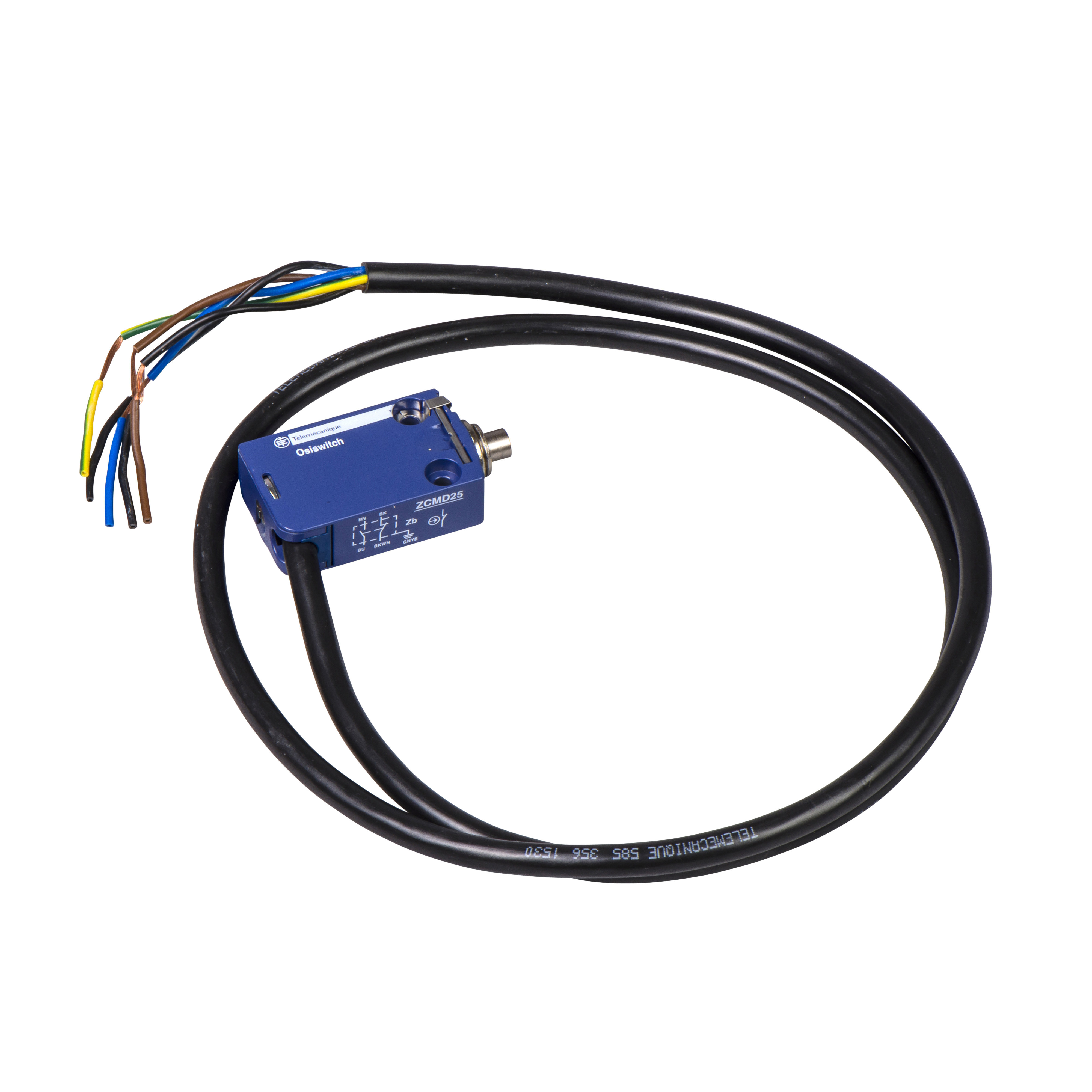 Product image for LIMIT SWITCH, LIMIT SWITCHES XC STANDARD, XCMD, METAL END PLUNGER, 1NC+1 NO, SLOW, 1 M