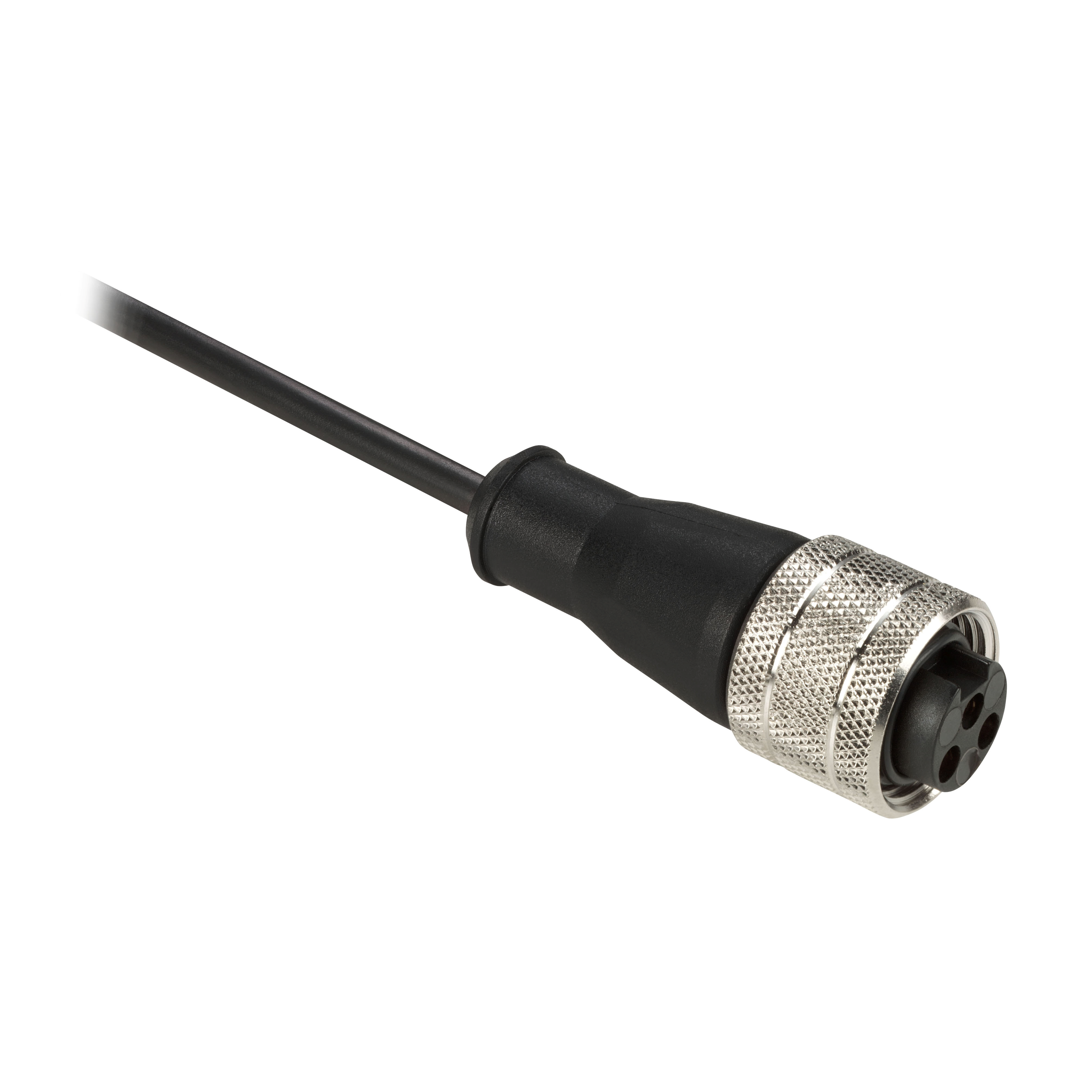 Product image for PRE WIRED CONNECTORS XZ, STRAIGHT FEMALE, 1/2"20 UNF, 3 PINS, CABLE PUR 2 M