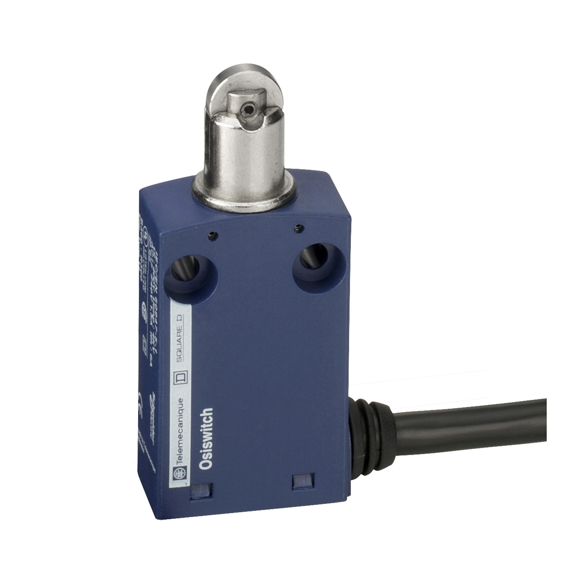 Product image for LIMIT SWITCH, LIMIT SWITCHES XC STANDARD, XCMN, STEEL ROLLER PLUNGER, 1NC+1 NO, SNAP, 2 M