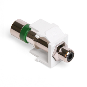 Product image for RCA connector QuickPort® compression blk insert