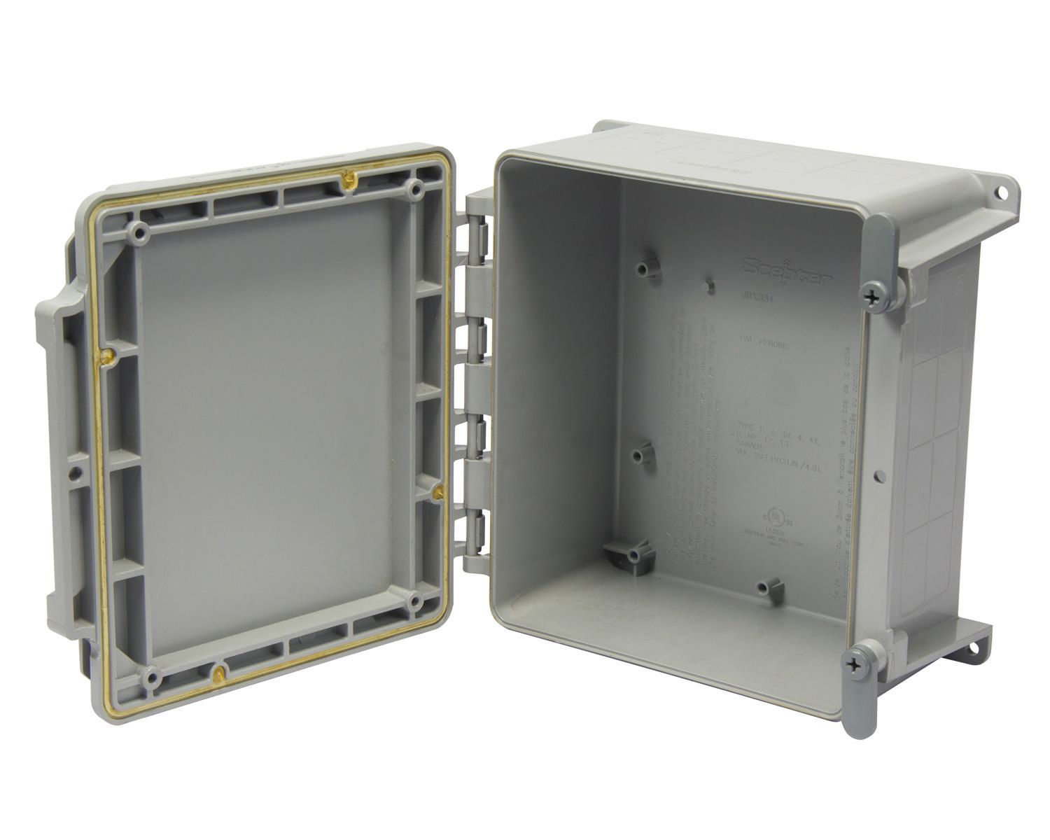 Product image for PVC JBXH884 BOX JUNCTION 8X8X4 HINGED SCEPTER 277100