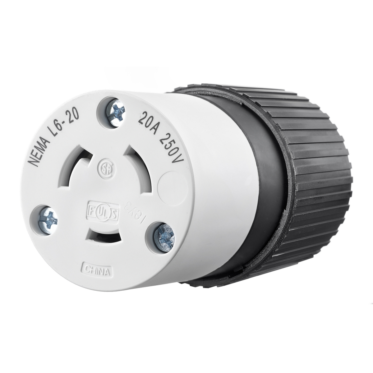 Product image for LKG CONN, 20A 250V, L6-20R, B/W, CN