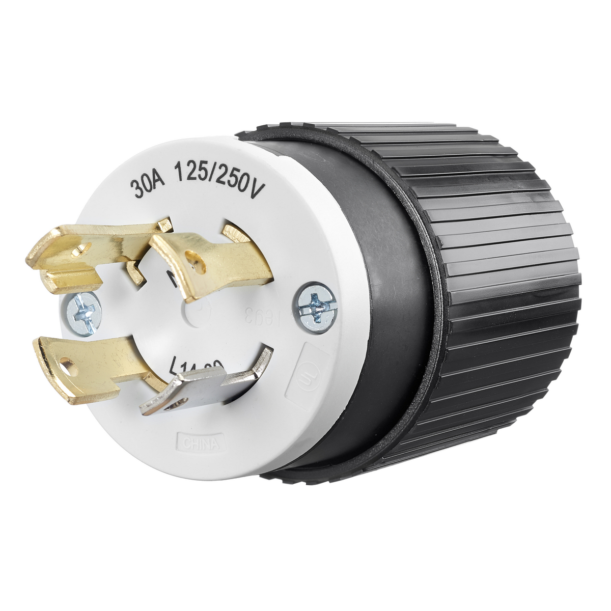 Product image for LKG PLUG, 30A 125/250V, L14-30P,B/W, CN