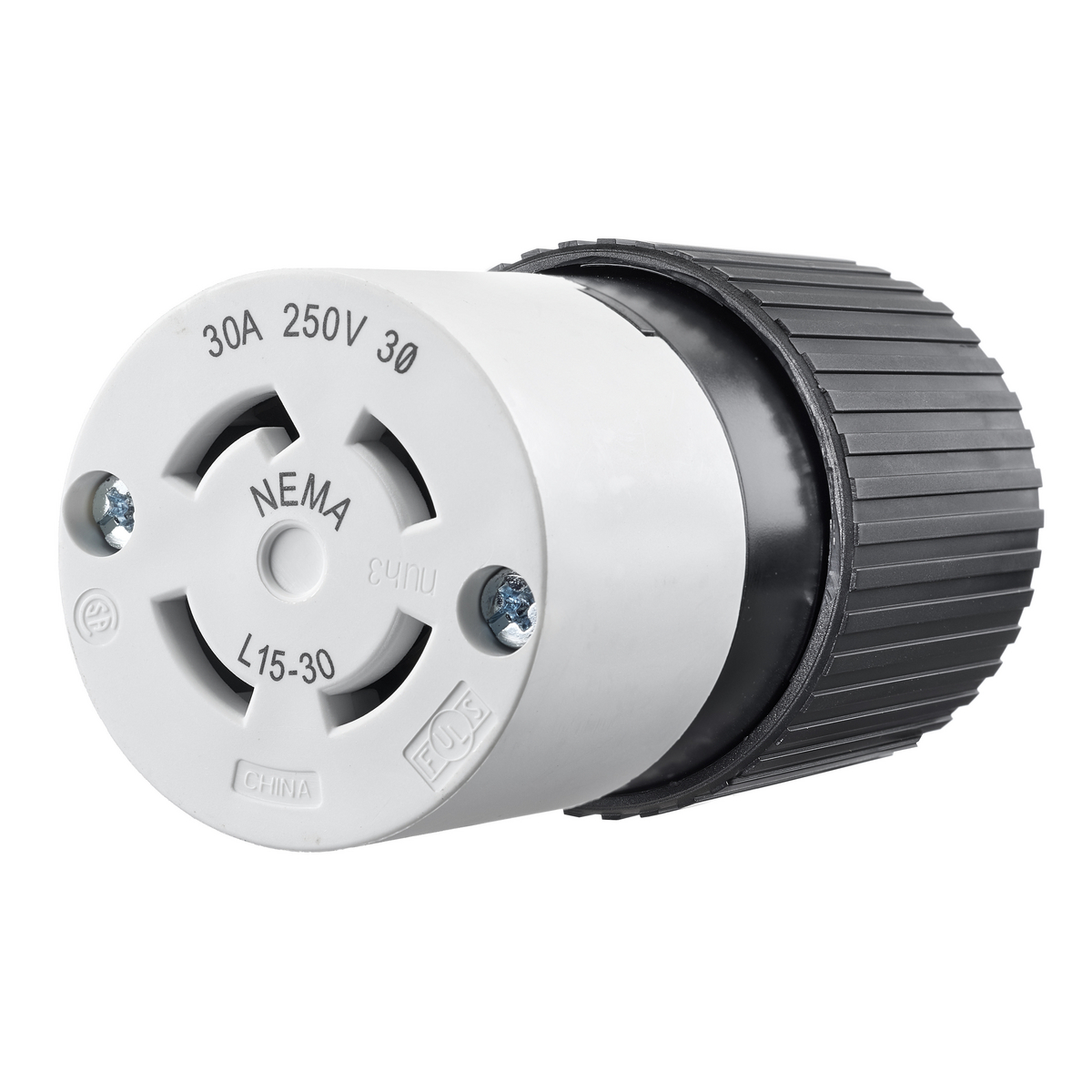 Product image for LKG CONN, 30A 3PH 250V, L15-30P,B/W, CN
