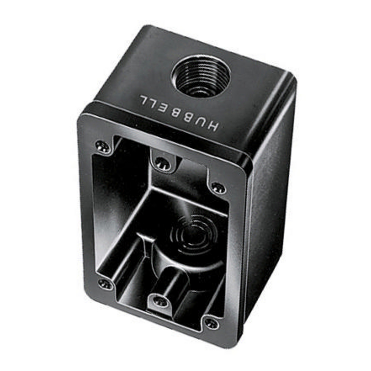 Product image for Box weatherproof FS shallow black 2.94x2.19x4.56"