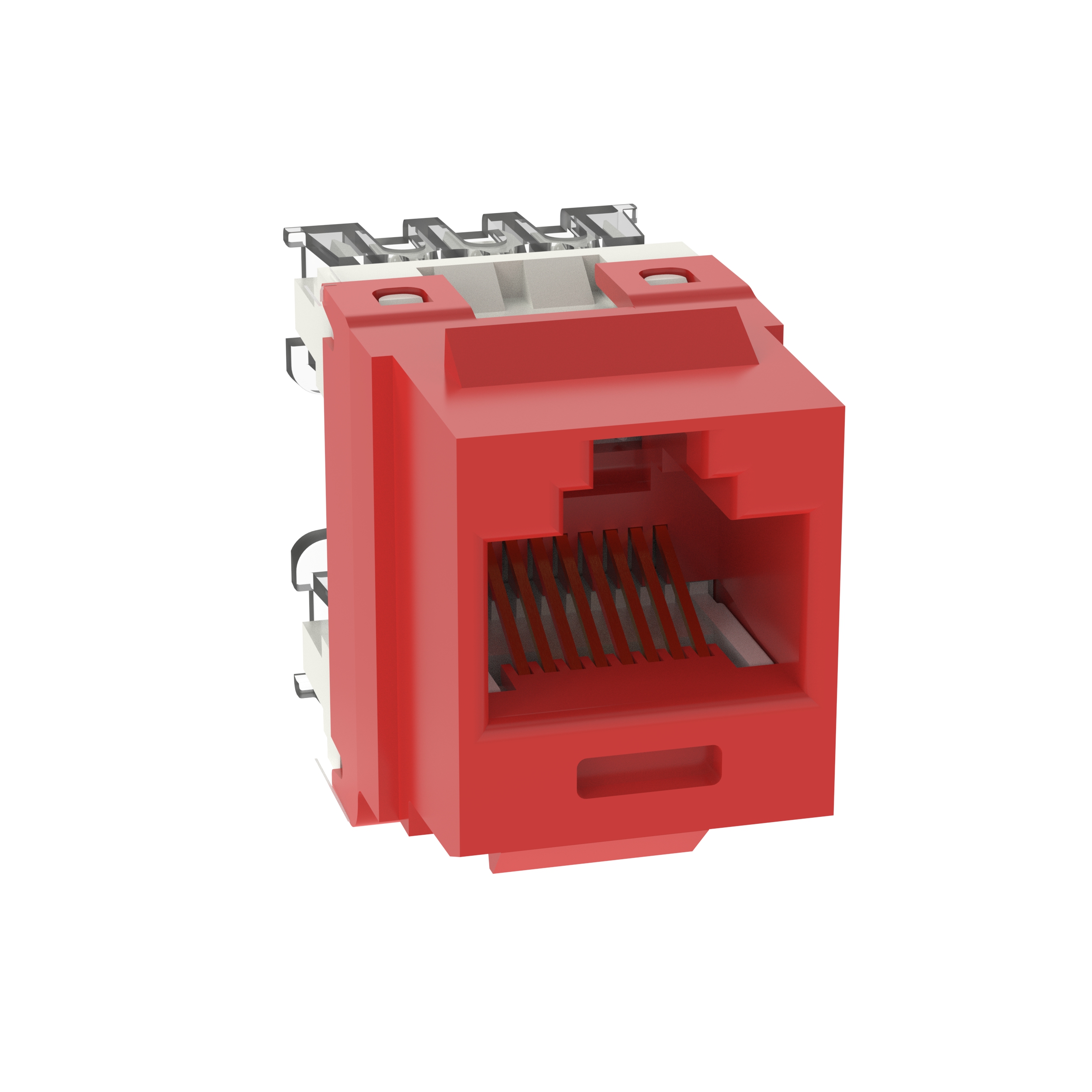 Product image for NetKey Cat 6 Punchdown Jack, Red