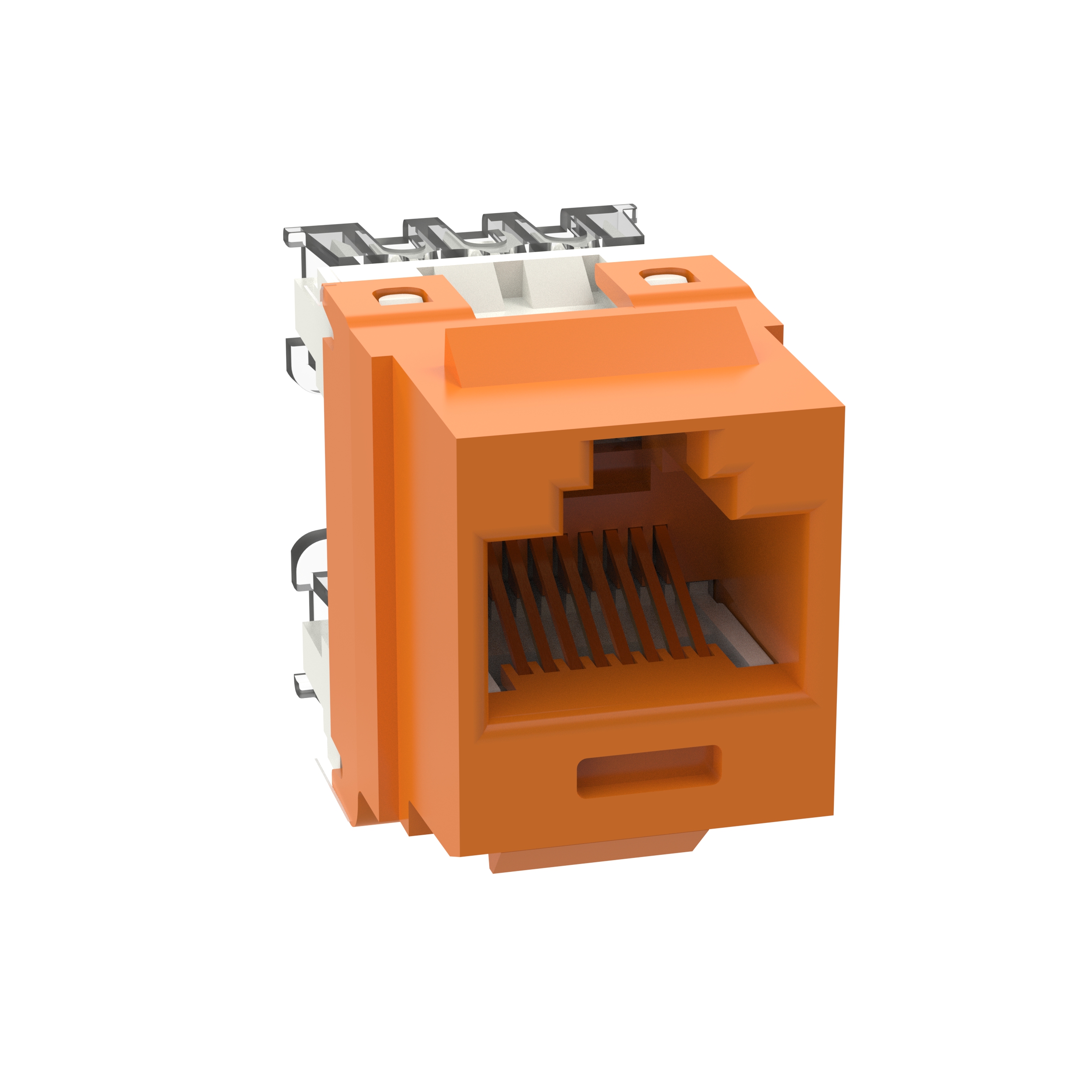 Product image for NetKey Cat 6 Punchdown Jack, Orange