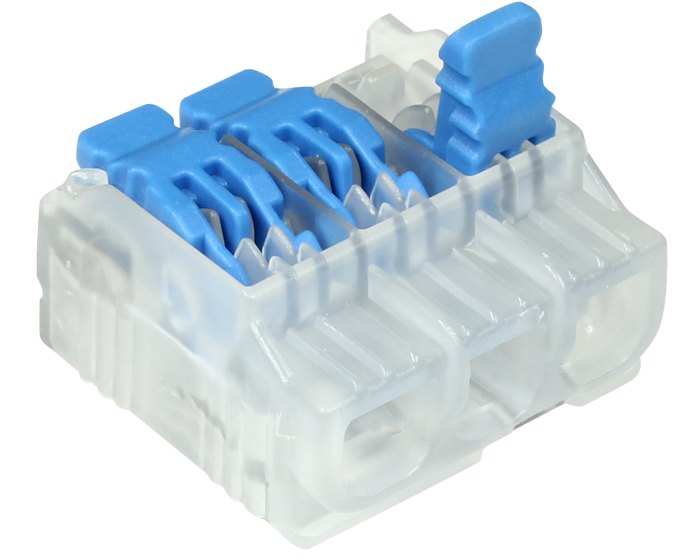 Product image for IDEAL 30-10L23 CONNECTOR WIRE 3PORT 20A 600V 24AWG- 12AWG 100/BOX