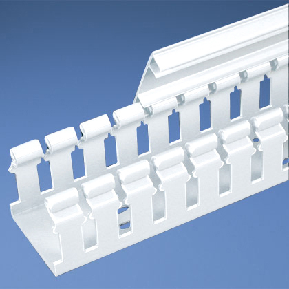 Product image for H3X3WH6 Hinged Cover Wide Slot Duct, White, PVC, 3"x 3"
