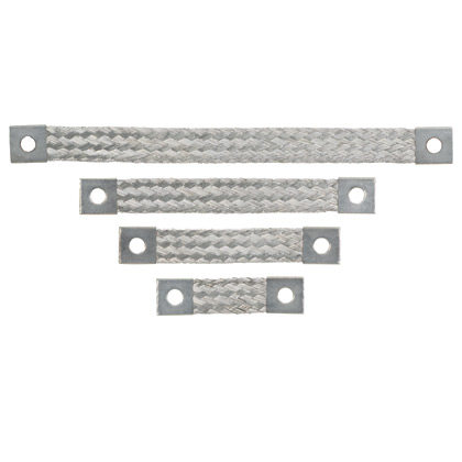 Product image for PANDUIT BS101245U BRAIDED BONDING STRAP 1HOLE NON INSULATED