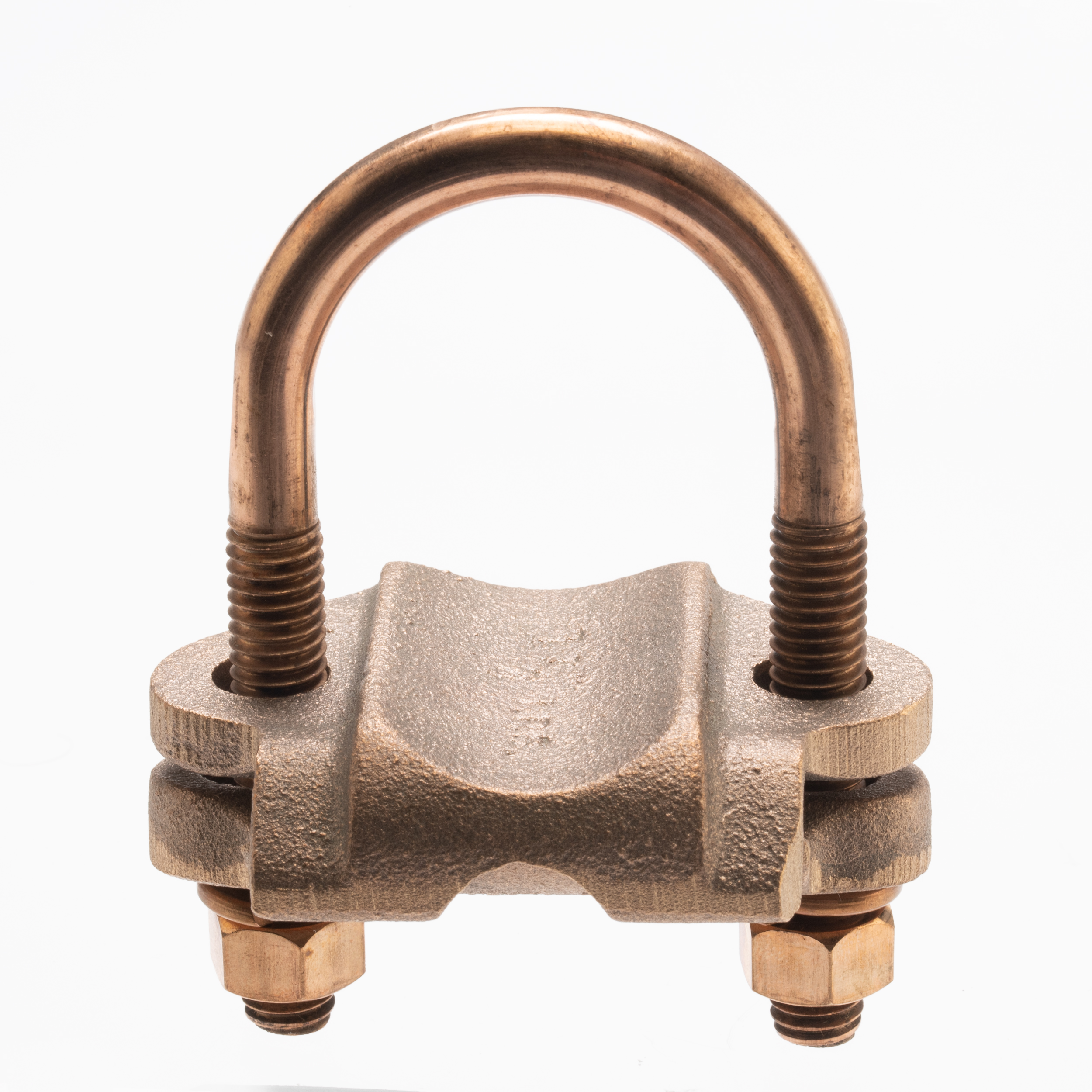 Product image for StructuredGround™ GPL-22-X Bronze Grd Clamp, U-Bolt, single cable, Silicon,