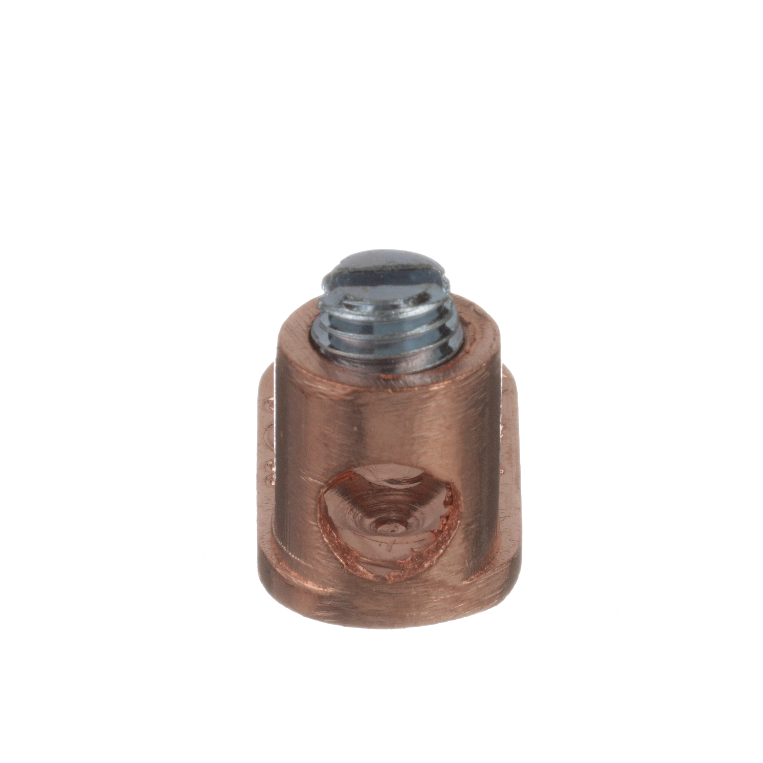 Product image for Pan-Lug™ ML4-CY Mech Con-Lugs, Copper, Strt, One 1/4" Stud, PK100