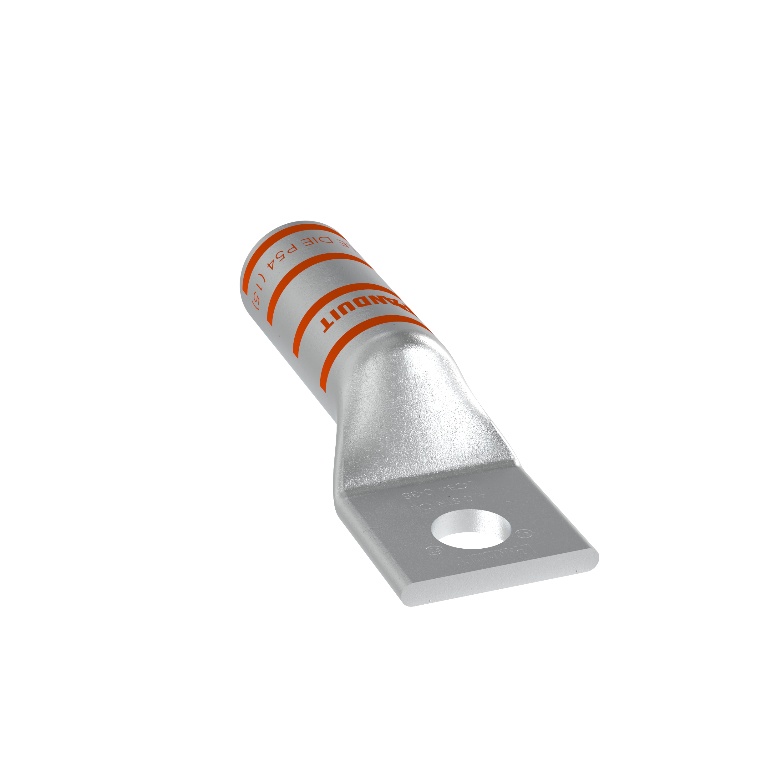 Product image for Pan-Lug™ LCB4/0-38-X Comp. Lug, 4/0, Long, Tin Plt Copper, Strt, One 3/8" Stud