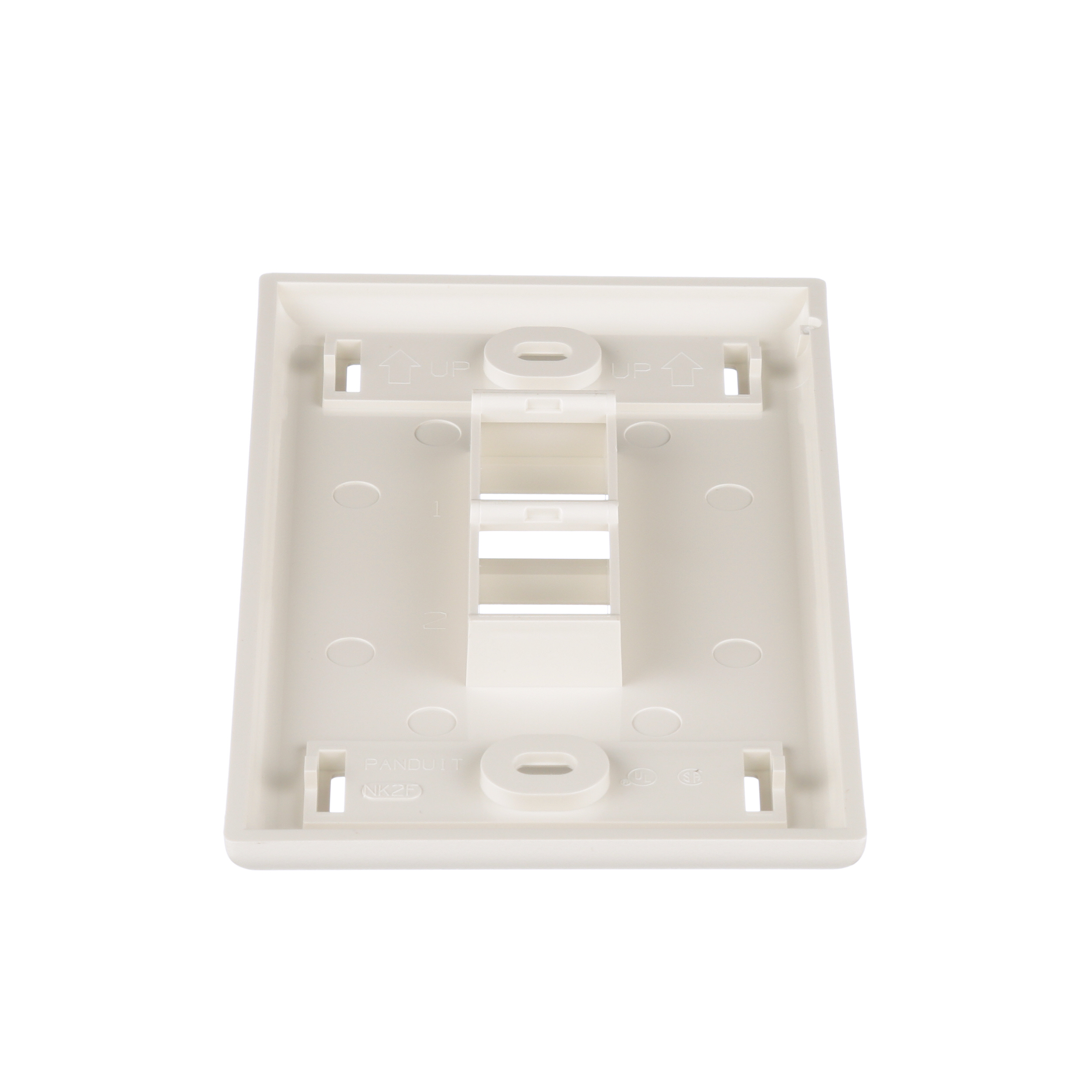 Product image for PANDUIT NK2FIWY FACEPLATE 2P OFFWH 1-GANG C/W LABELS AND COVERS KEYSTONE