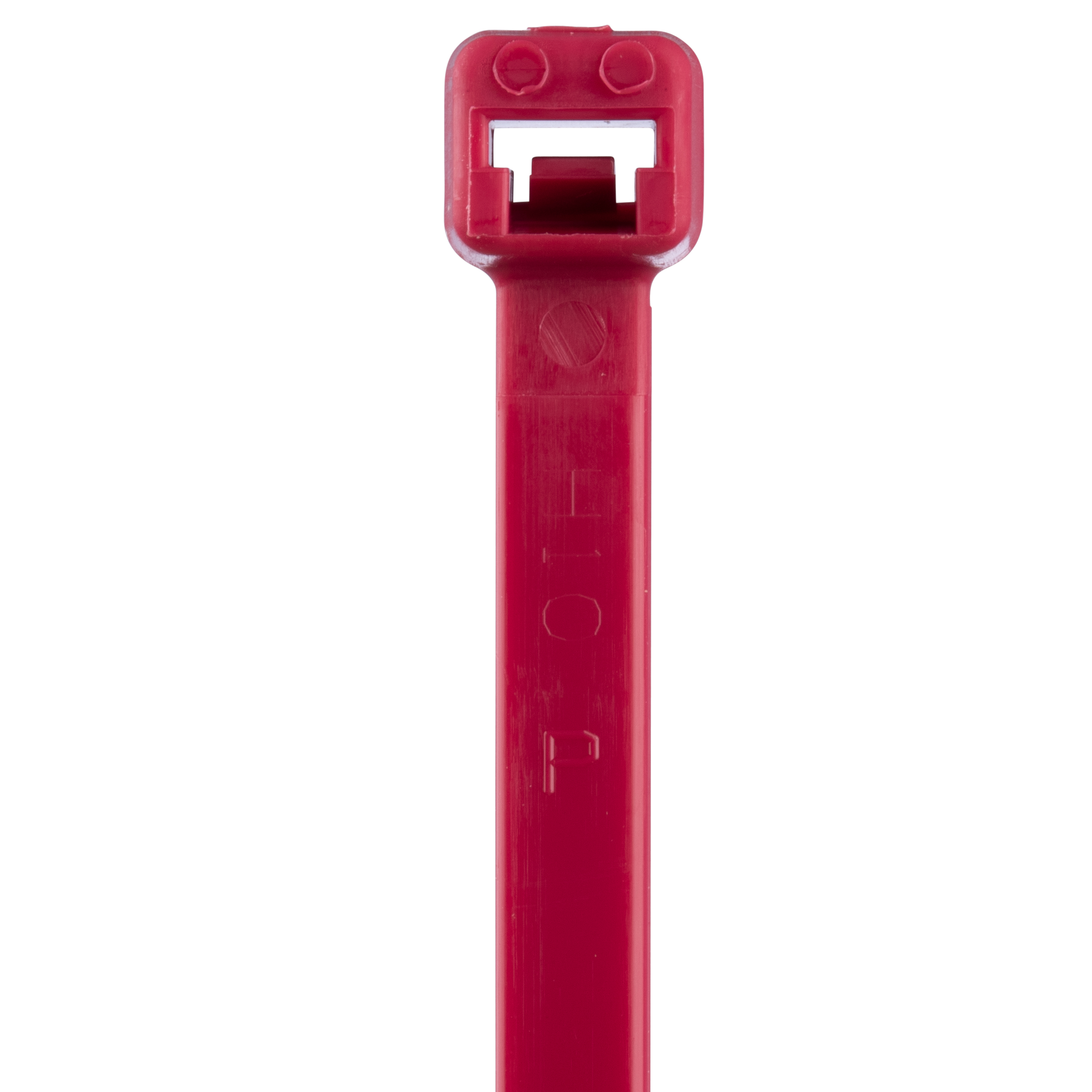 Product image for Pan-Ty® PLT2S-M2 Cable Tie, Red, PA6.6, 7.4"L, 50lb, PK1000