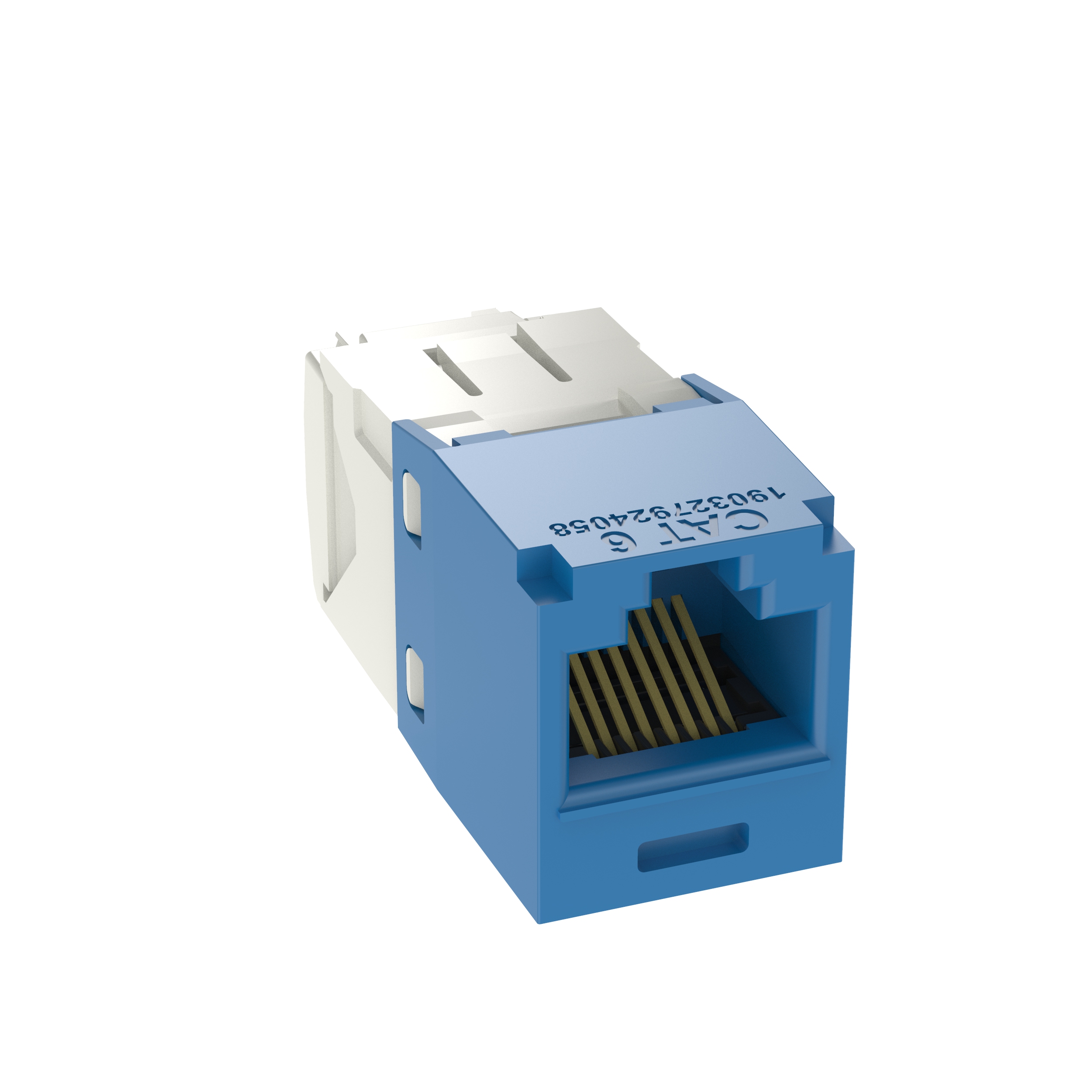 Product image for Mini-Com® UTP RJ45 Cat 6 TG Jack Module, Blue