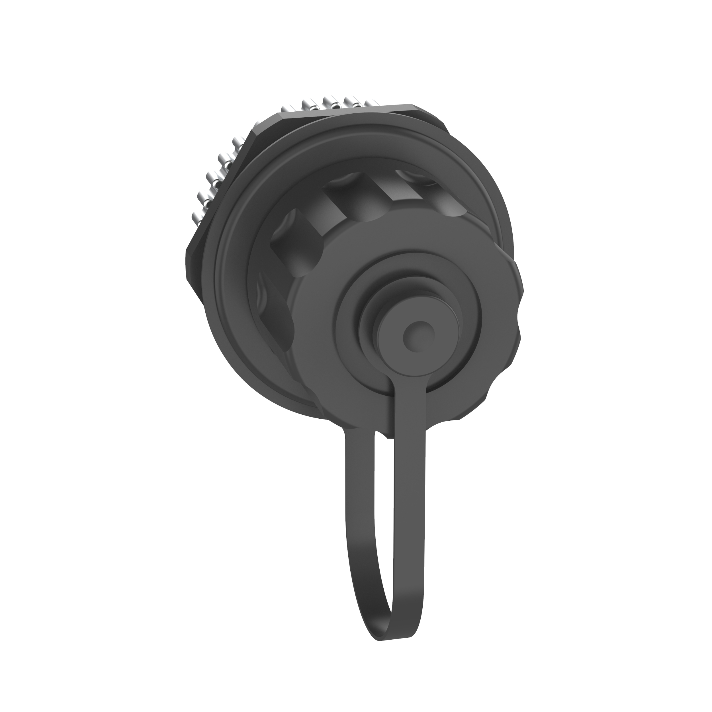 Product image for PANDUIT IAEBH5E CONNECTOR INDUS CAT5E UT BULKHEAD WITH PROTECTIVE COVER UNSHIELDED WIRE PANEL MOUNT