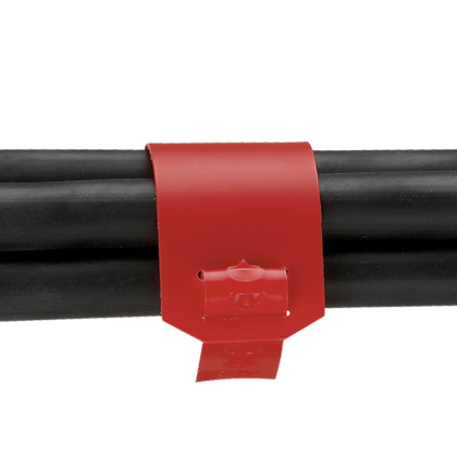 Product image for CM4S-L2 Write-On Cable Tie, Red, Polyethylene, 15.25"L, PK50