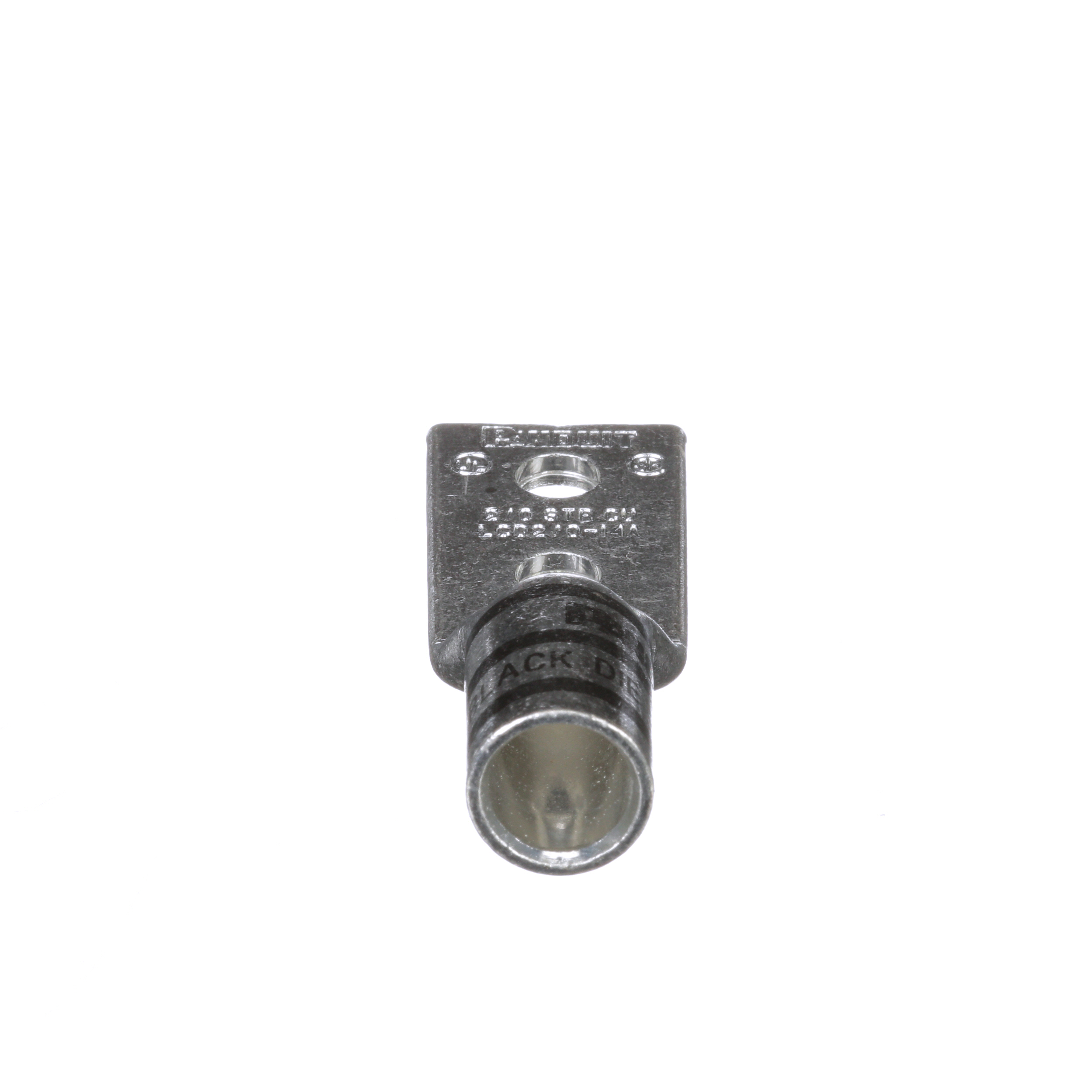 Product image for Pan-Lug™ LCD2/0-14A-X Comp. Lug, 2/0, Tin Plt Copper, Strt, Two 1/4" Stud, PK10