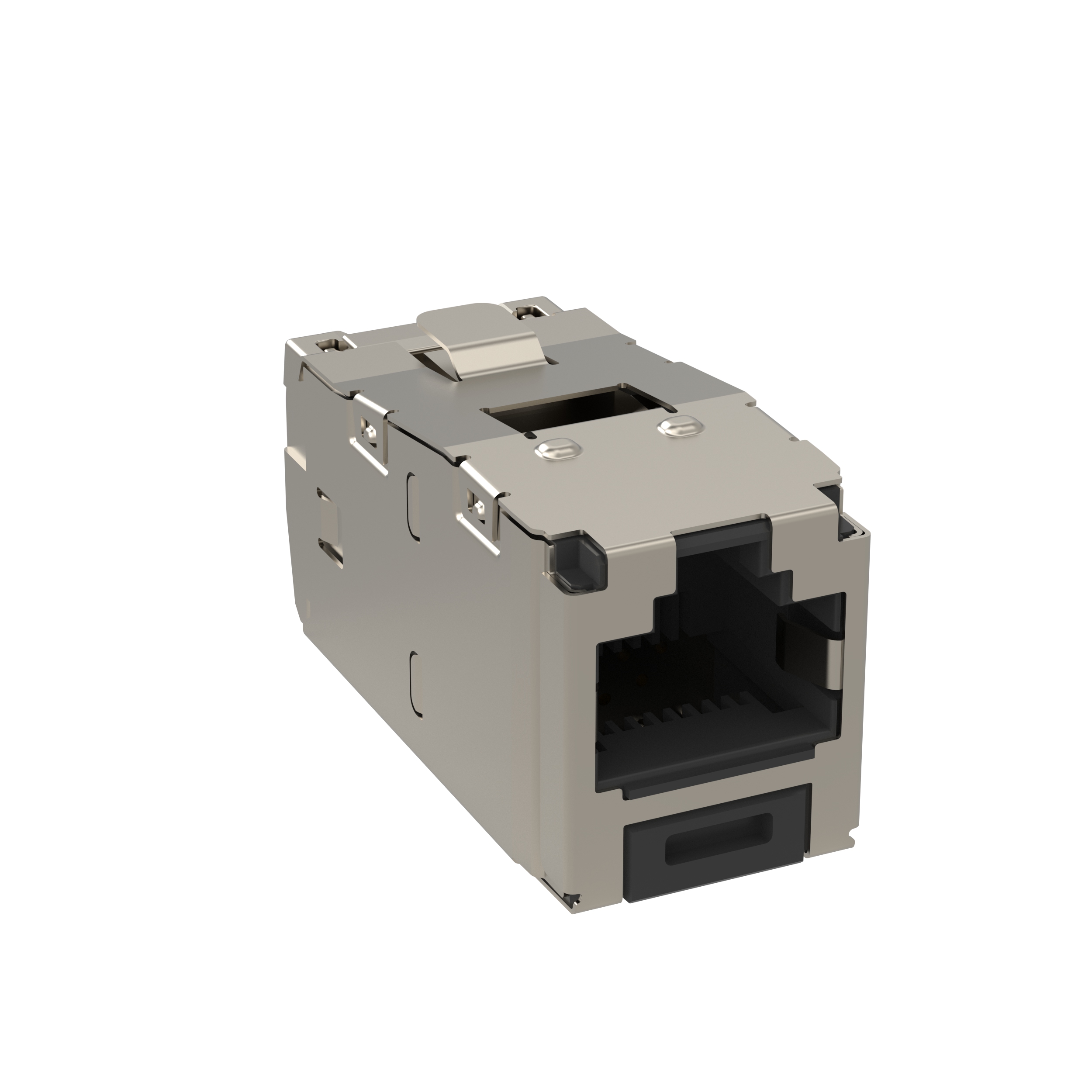 Product image for Shielded RJ45 Cat 6 TG Jack Module, Black