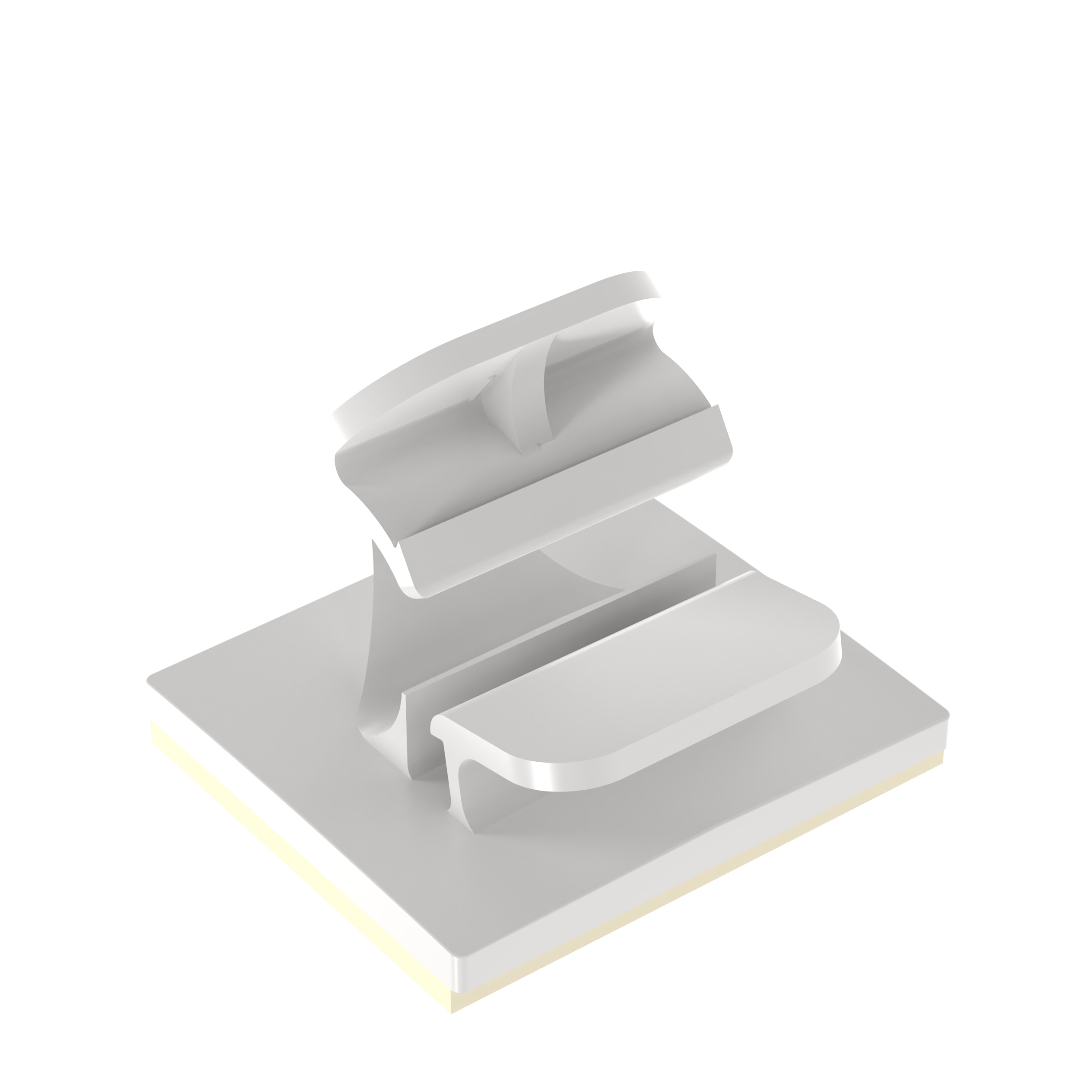 Product image for LWC25-A-D Wire Clip, Natural, PA 6.6, Rubber Adh., 0.88x1", PK500