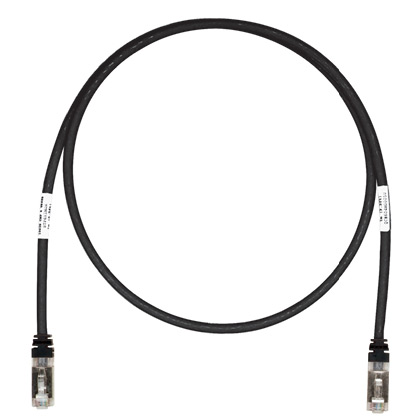 Product image for Cat 6A 26 AWG Shielded Patch Cord, 2 m, Black