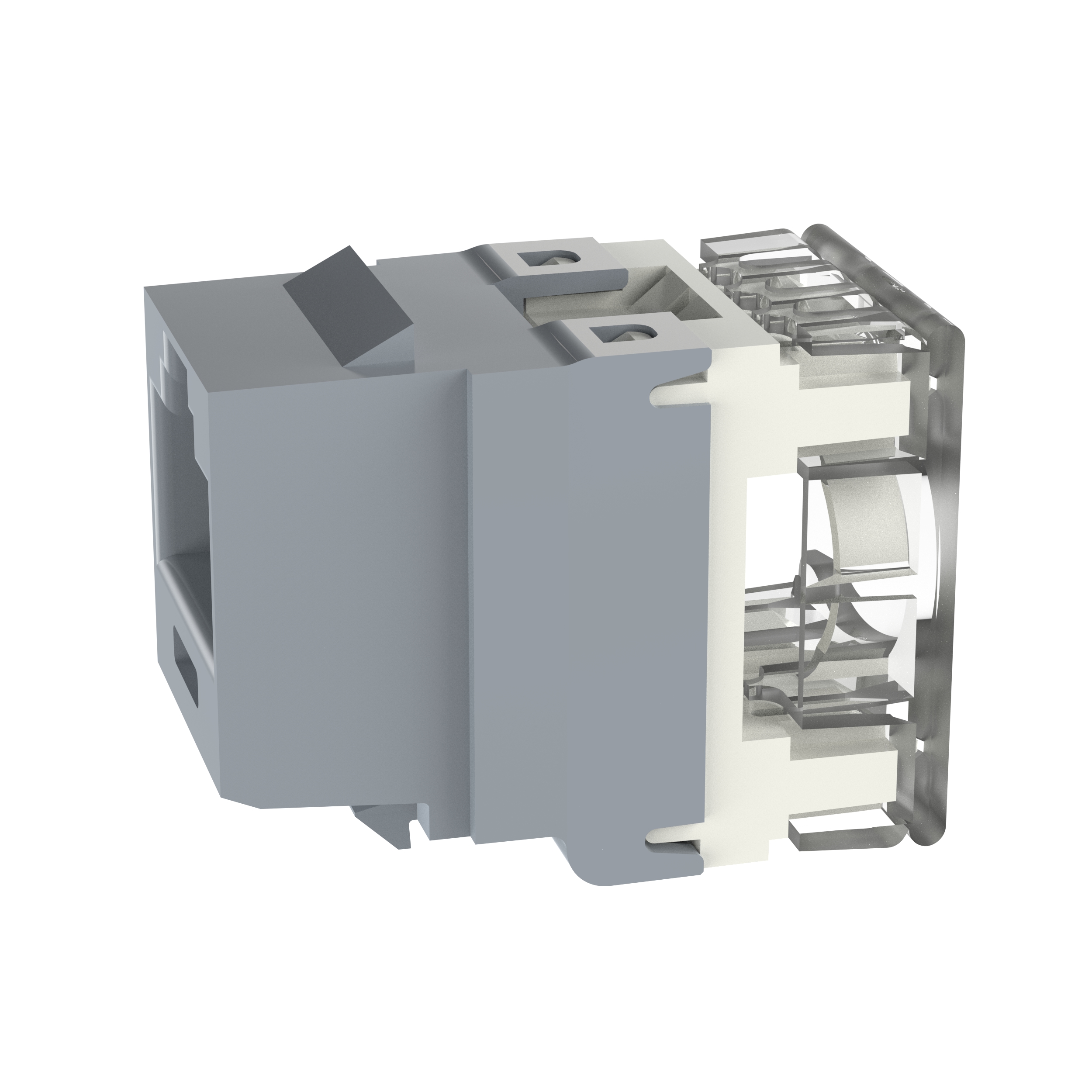 Product image for NetKey Cat 5e Punchdown Jack, Int'l Gray - Pack of 25