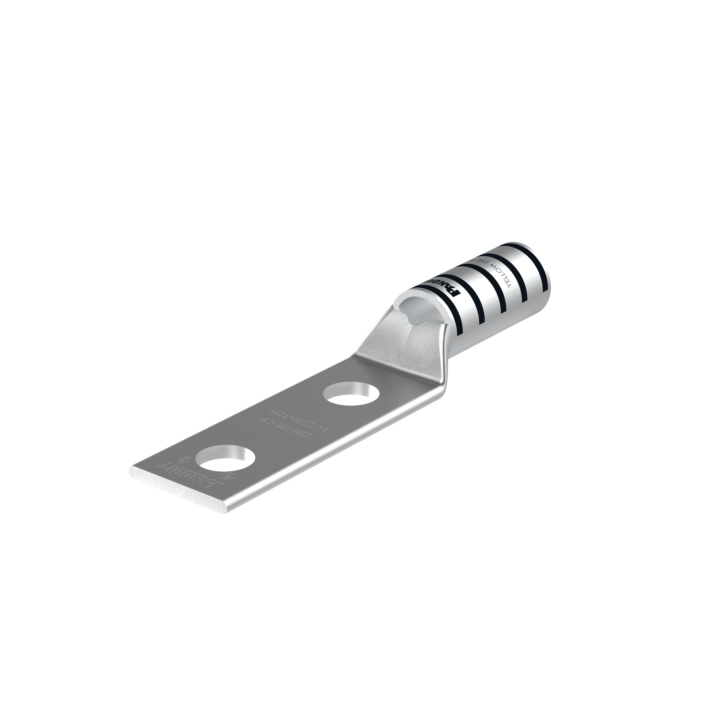 Product image for Pan-Lug™ LCC250-12W-X Comp. Lug, 250, Window, Tin Plt Copper, Strt, Two .5"