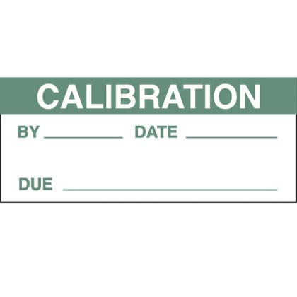 Product image for Label on card calibration vinyl cloth green/white 1.5x0.63"