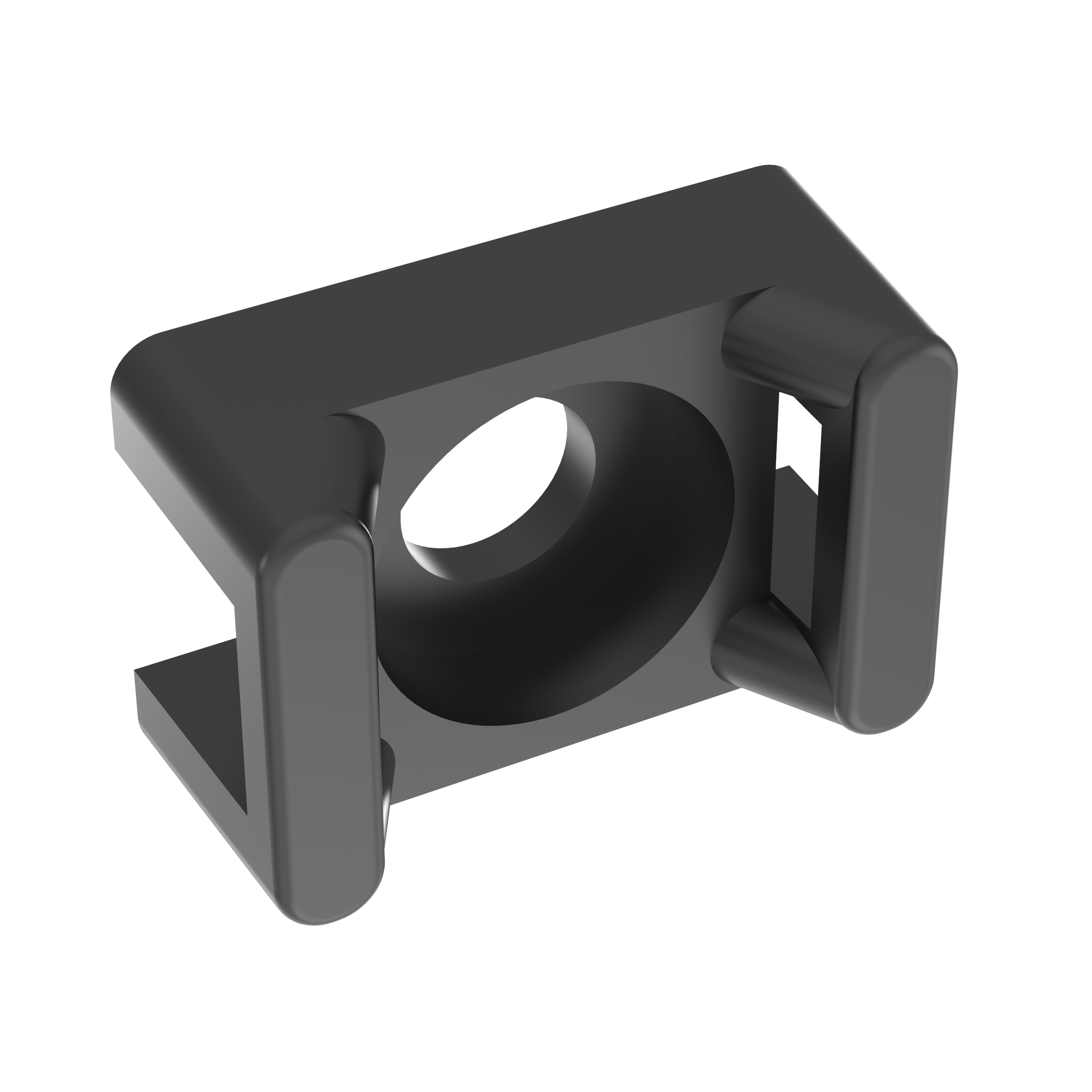 Product image for Super-Grip® SGTM3S10-C0 Cable Tie Mount, Black, Supergrip, UV PA 6.6, Screw,