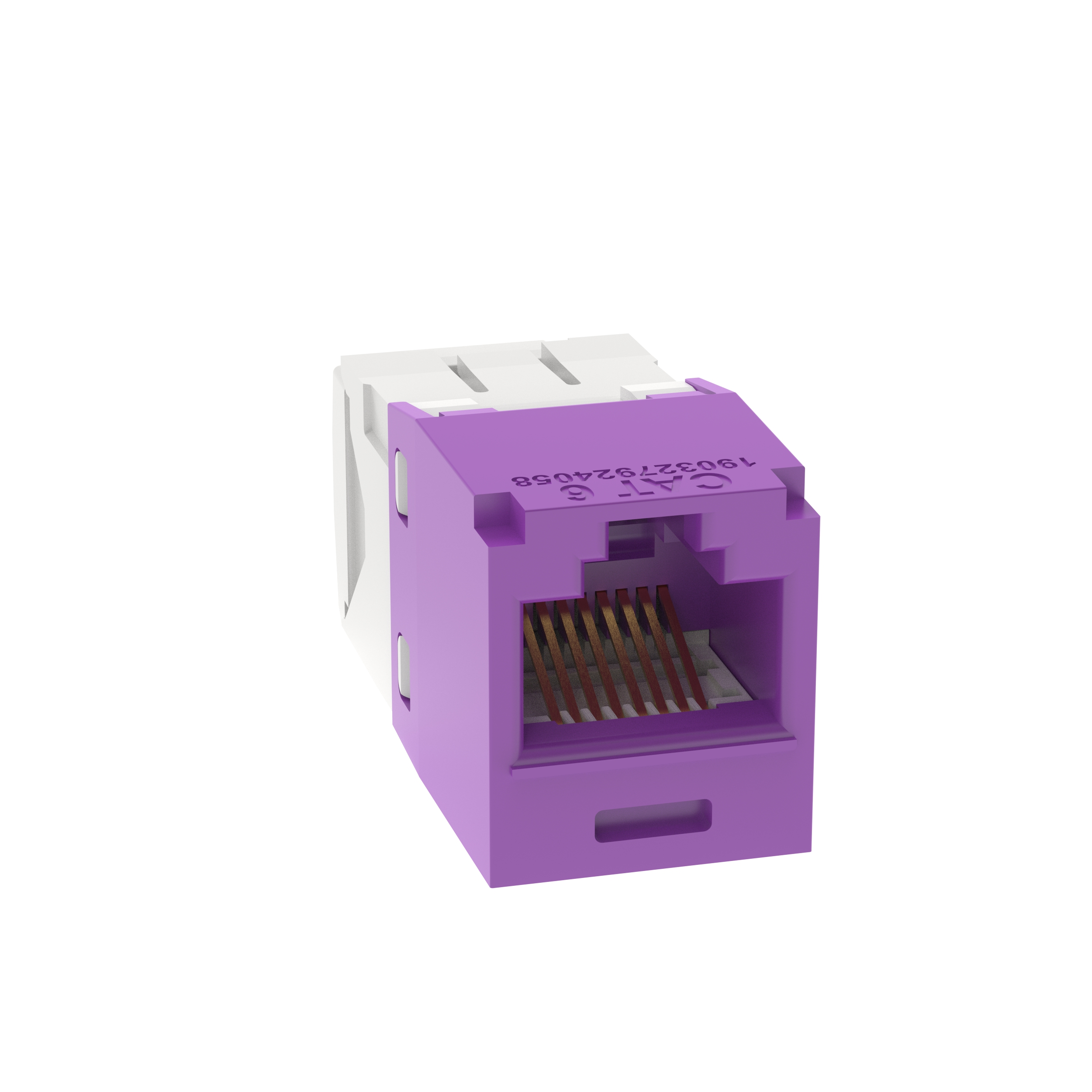 Product image for Module jack UTP CAT-6 22-26AWG ABS/polycarbonate violet