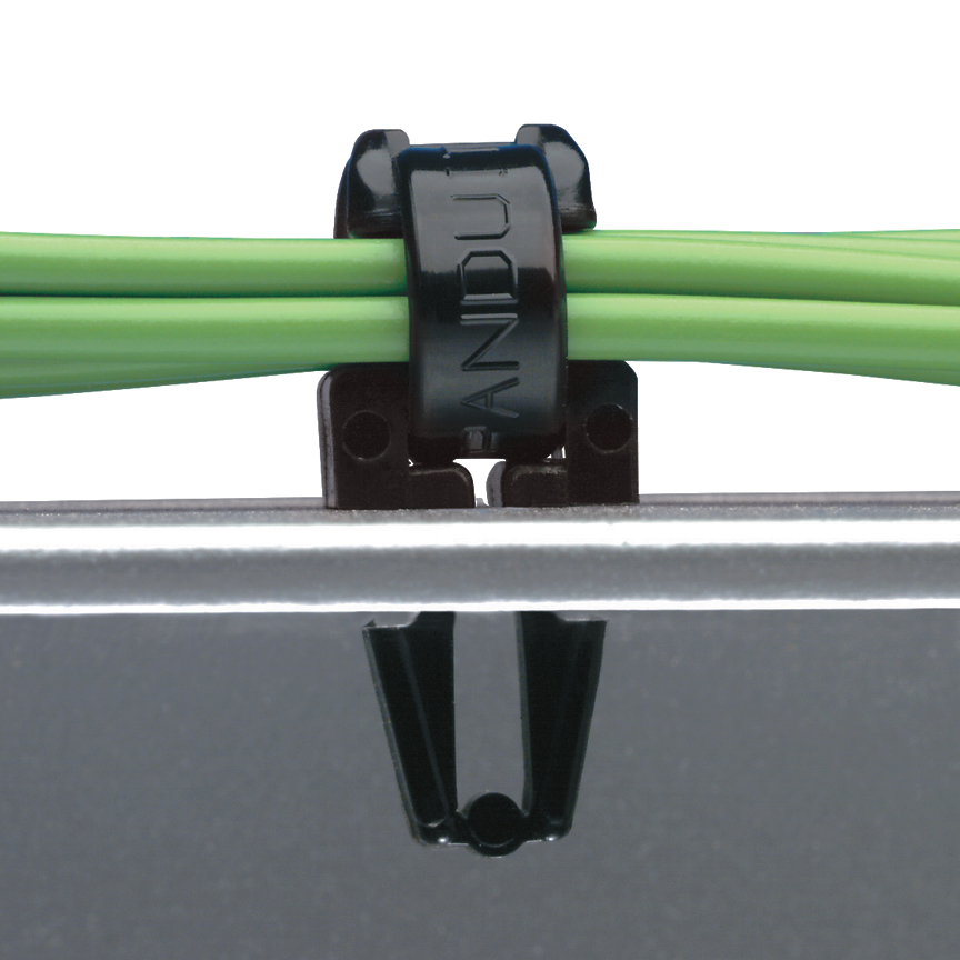 Product image for PANDUIT PWMHH12-M300 MOUNT CABLE TIE WINGED PUSH MOUNT WR HS BL PK1000