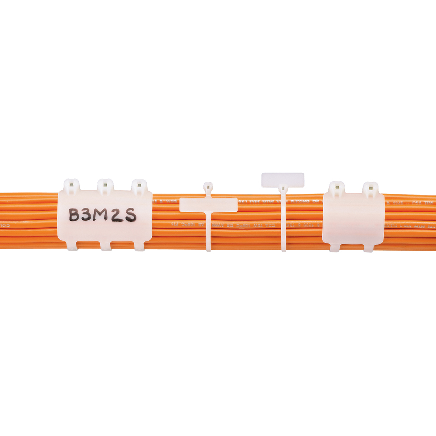Product image for PANDUIT BM1M-M TYRAP 4.2"L 107MM MINIATURE CABLE TIE WRITEON NYLON 1000PER PACK