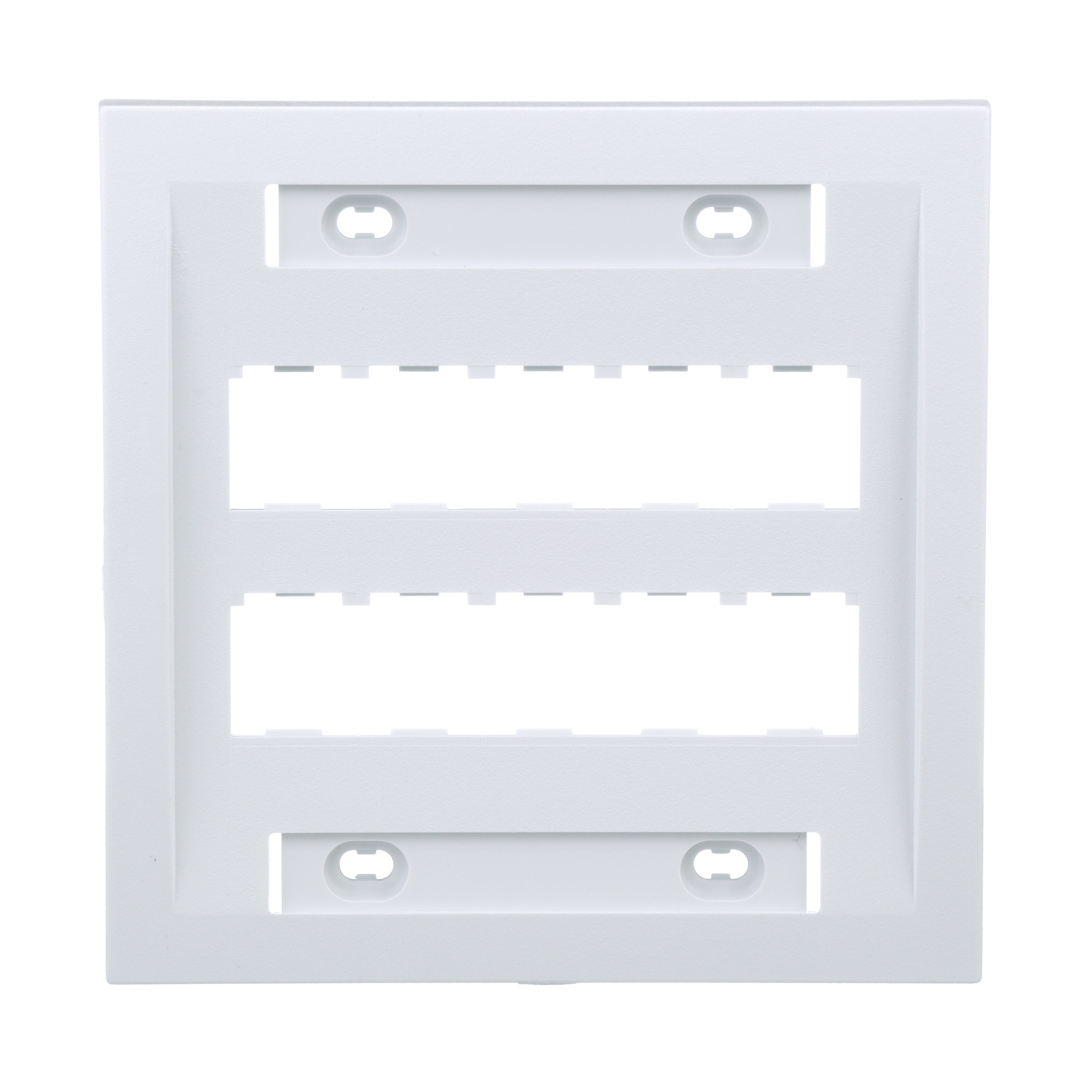 Product image for PANDUIT CFPE10WH-2GY COVER 2GANG 10PORT WHITE EXECUTIVE MINICOM FACEPLATE