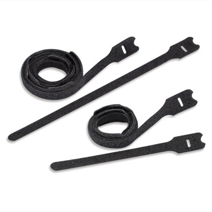 Product image for Tak-Ty® Hook and Loop Cable Loop Tie, Black