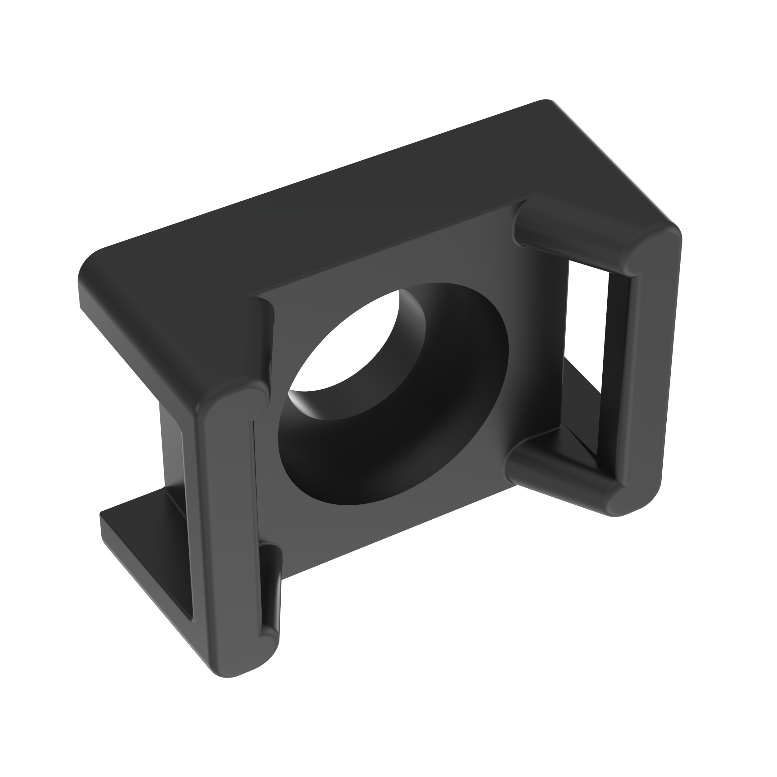 Product image for PANDUIT TM3S25-M0 CABLE TIE MOUNT .62"W 1/4SCREW WEATHER RESISTANT NYLON BLACK 1000/PACK