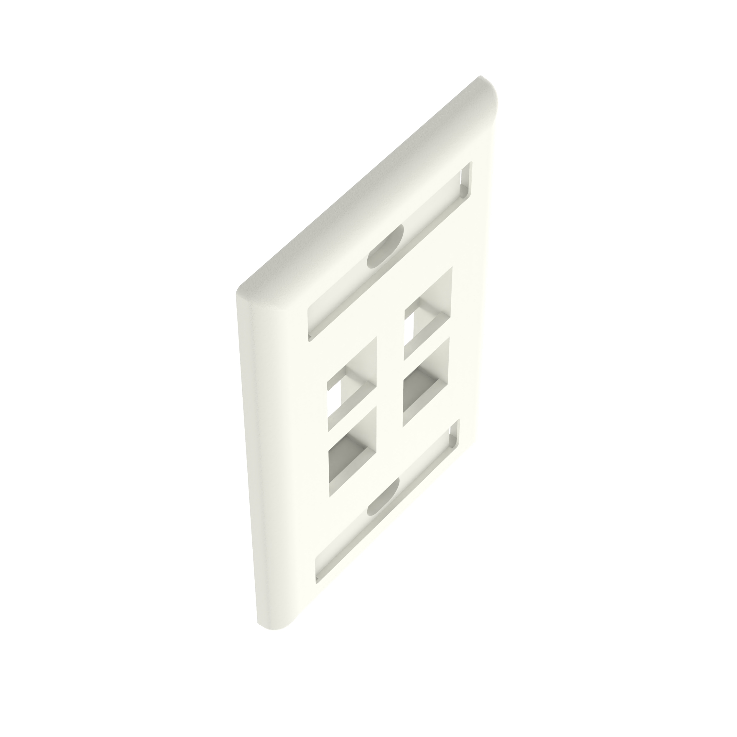 Product image for PANDUIT NK4FIWY FACEPLATE 4P OFFWHT 1GANG C/W LABELS AND COVERS NETKEY