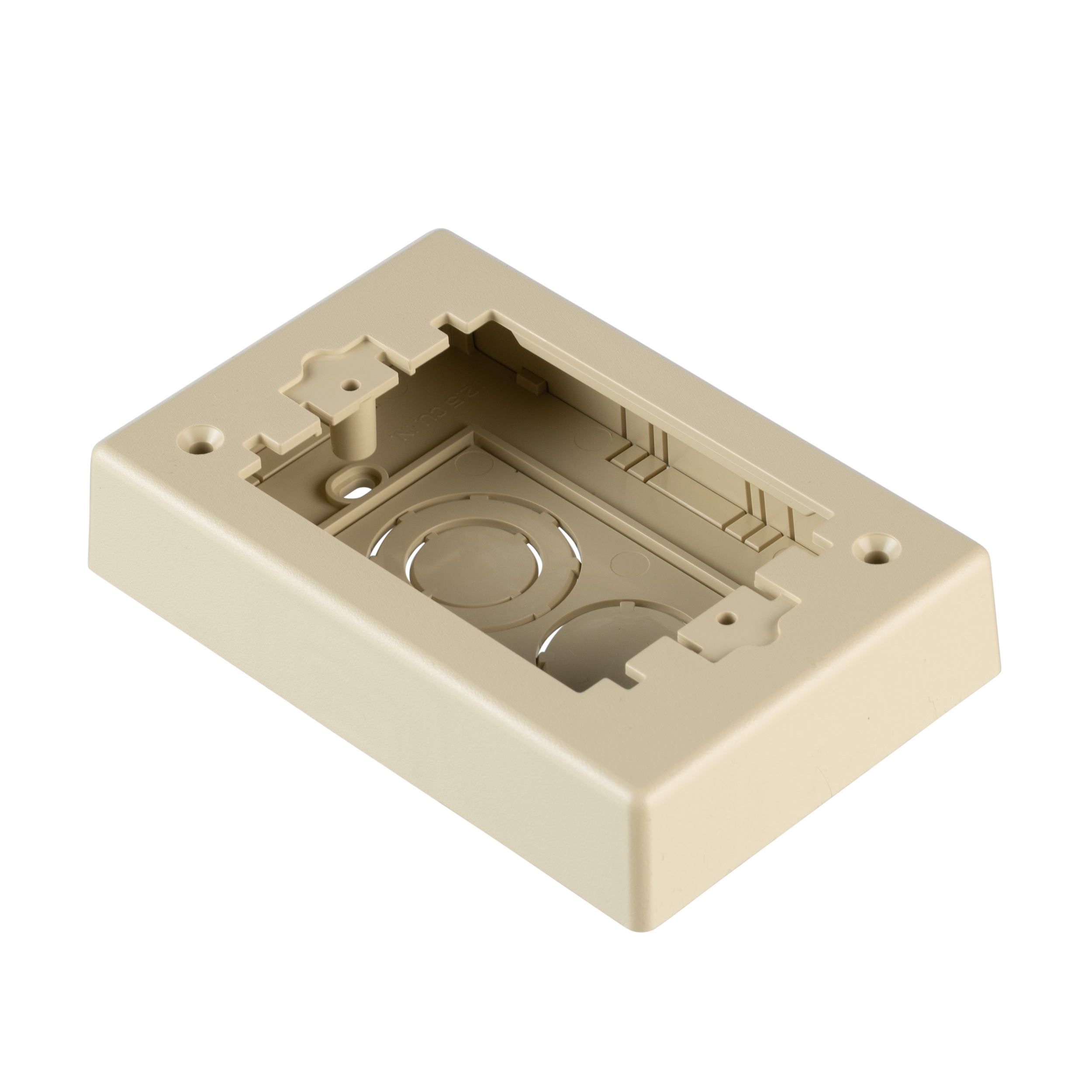 Product image for Surface Raceway, Pwr Rated Junct. Box, S/G 2-pc, Elec Ivory
