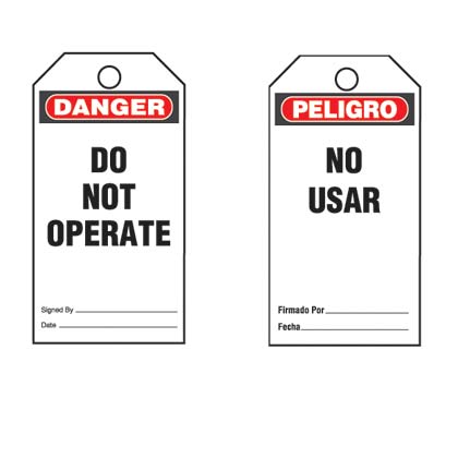 Product image for PVT-161-Q Safety Tag