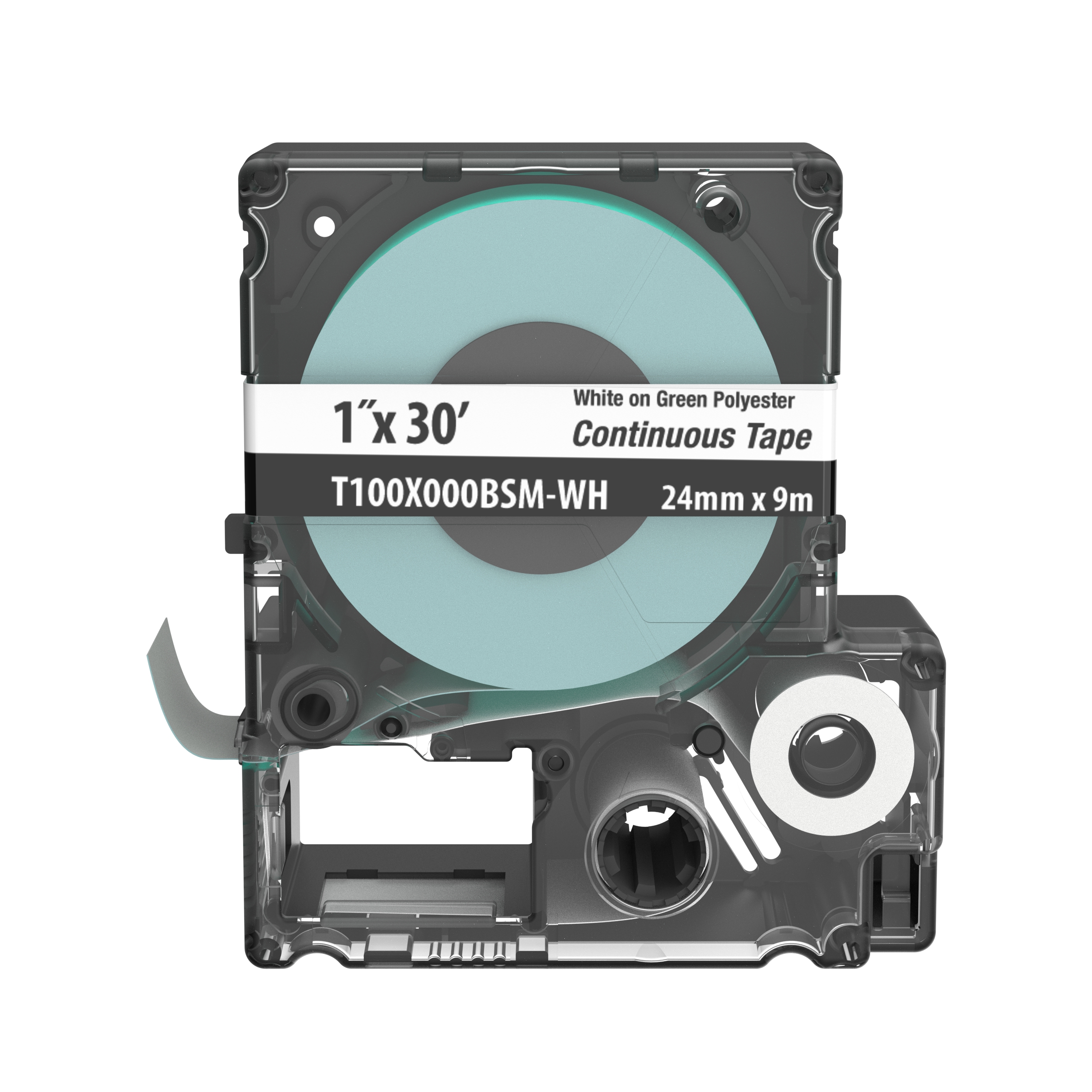 Product image for PANDUIT T100X000BSM-WH TAPE MP CASSETTE POLY CONT TAPE 1"W X 30'L WH ON GN