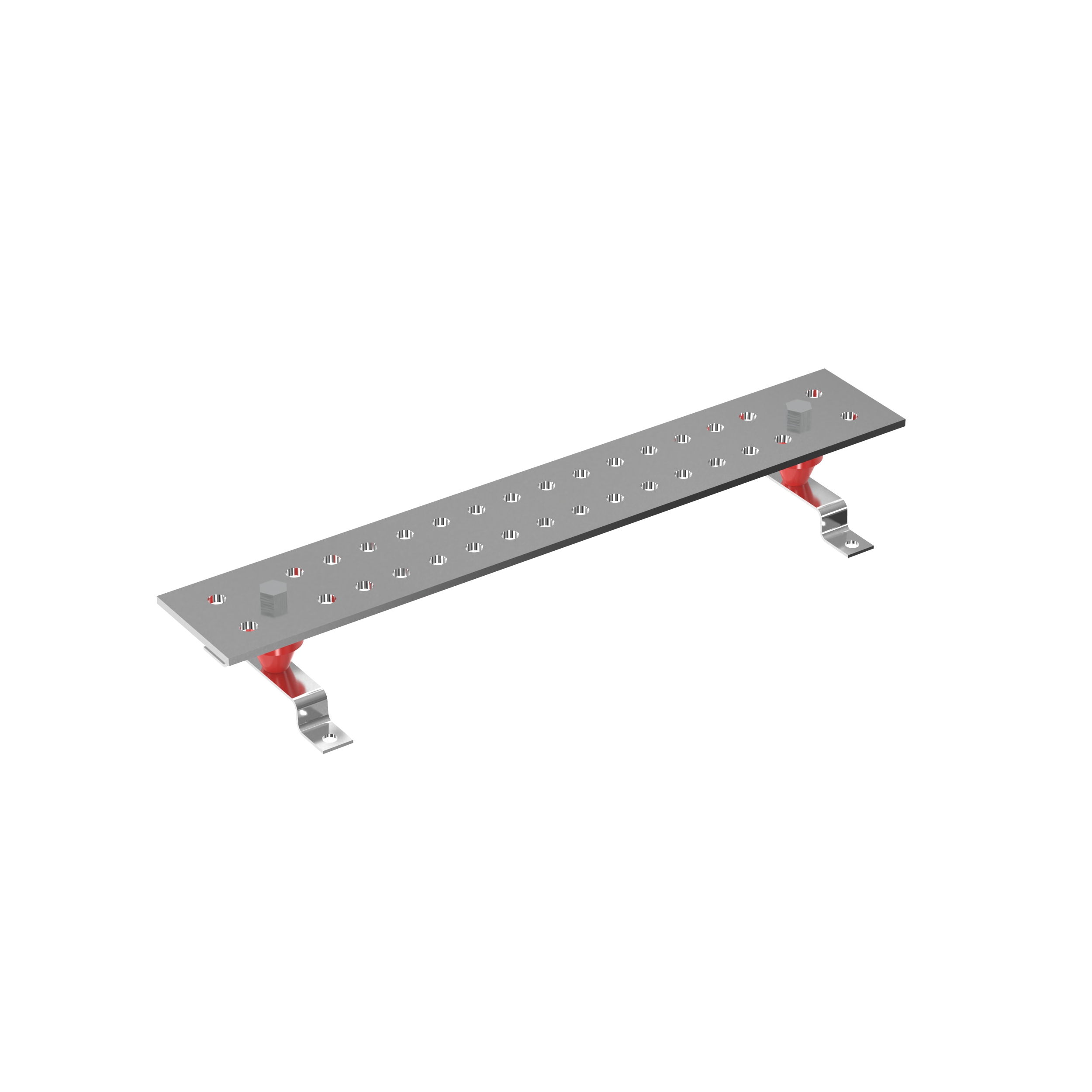 Product image for StructuredGround™ GB4N0016TPI-1 Grd Busbar, 16, Copper, Tin-Plated, 0.53" Stud