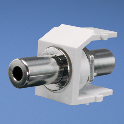 Product image for PANDUIT NK35MSCIW COUPLER 3.5MM NETK OFF WHITE STEREO