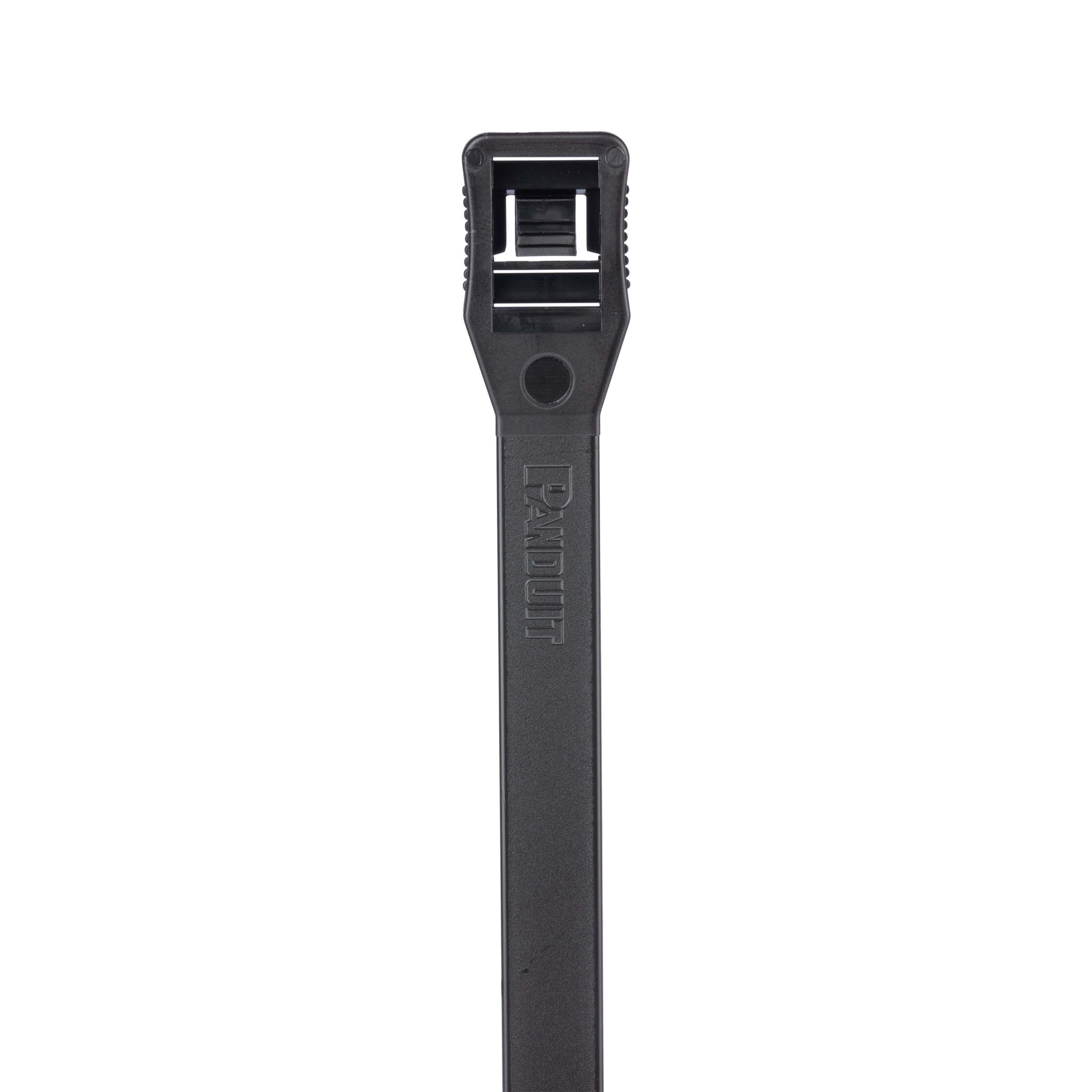 Product image for IT965-C0 In-Line Cable Tie, Black, UV PA6.6, 10.1"L, 124lb, PK100