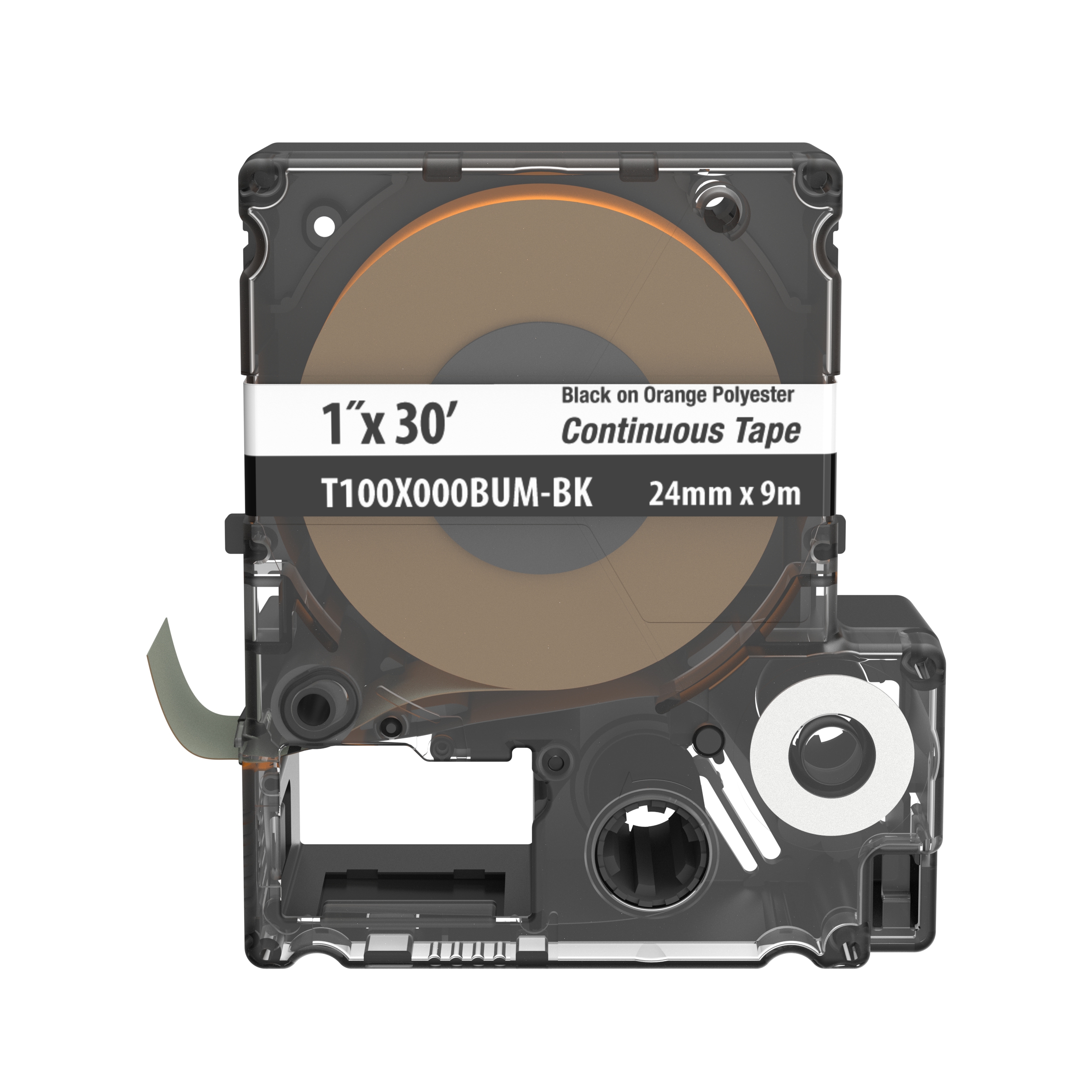 Product image for PANDUIT T100X000BUM-BK TAPE MP CASSETTE POLY CONT TAPE 1"W X 30'L BK ON OR