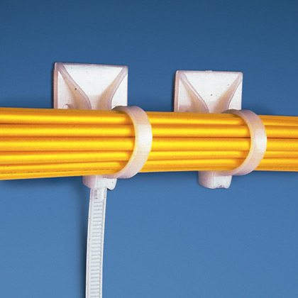 Product image for LockingCableTie,AdhMount,WH,PK25