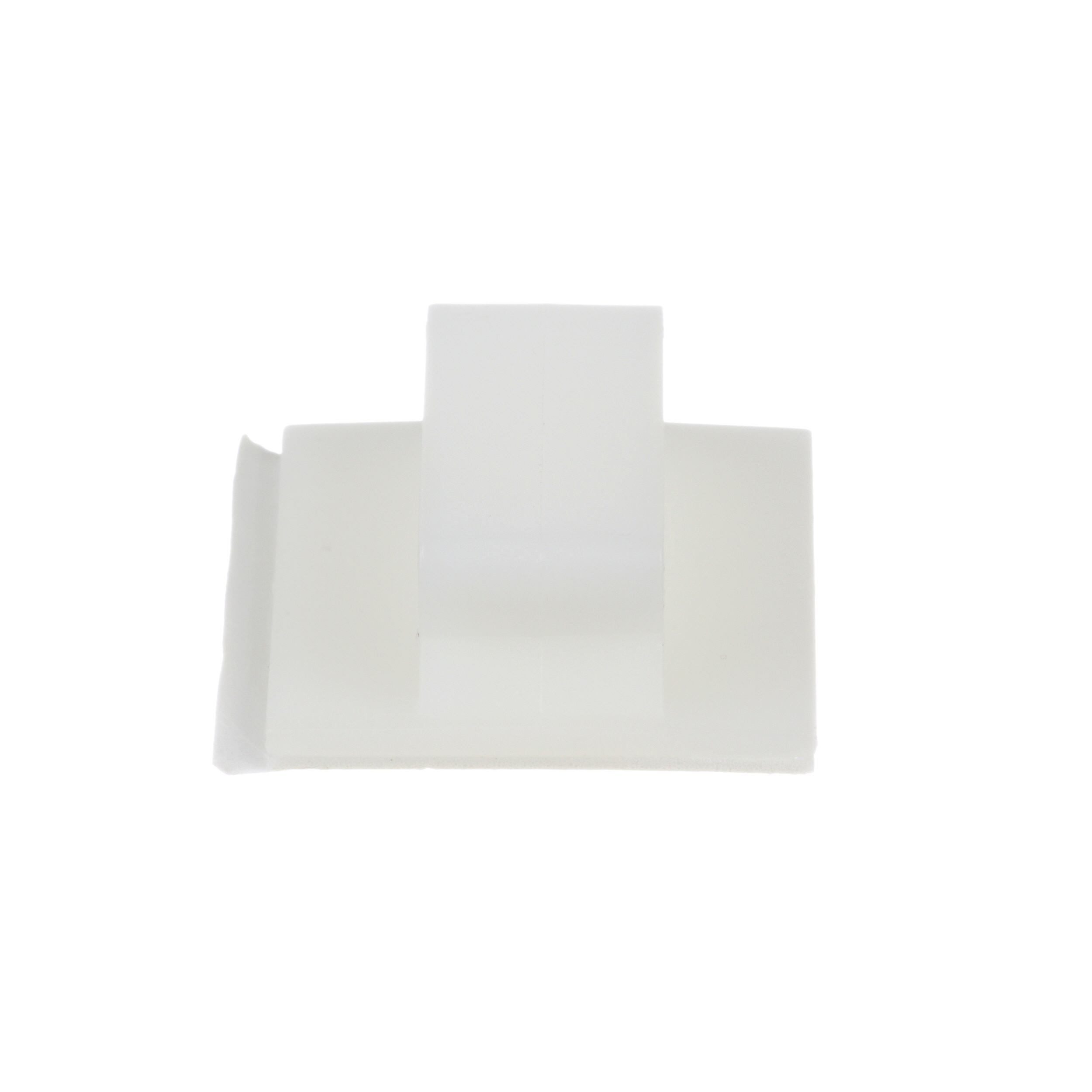 Product image for BEC38-A-L Wire Clip, Natural, PA 6.6, Rubber Adh., 1.46x1.24x0.52", PK50