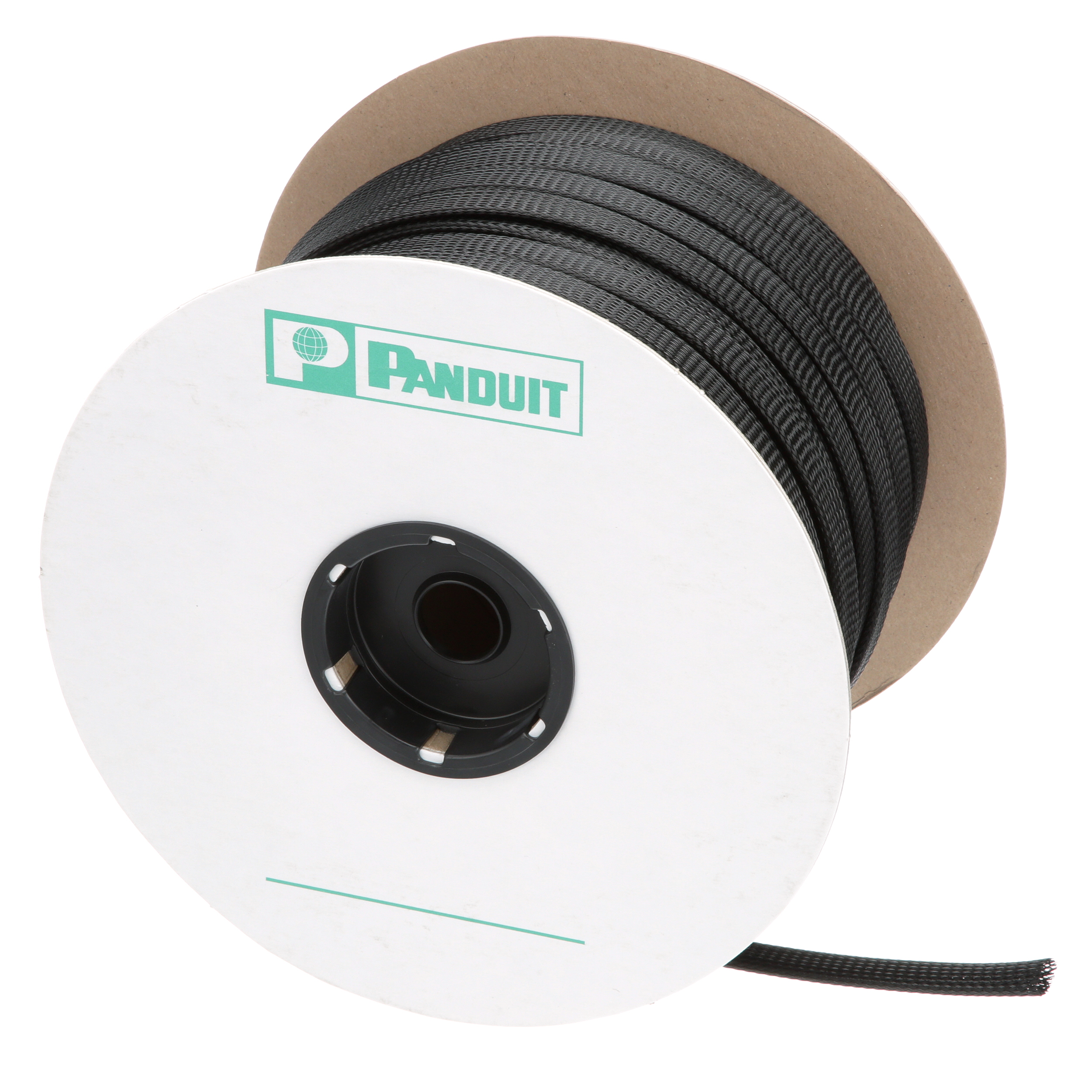 Product image for SE75P-DR0 Braided Sleeving, Black, PET, 0.75" Nom Dia., 500', PK1